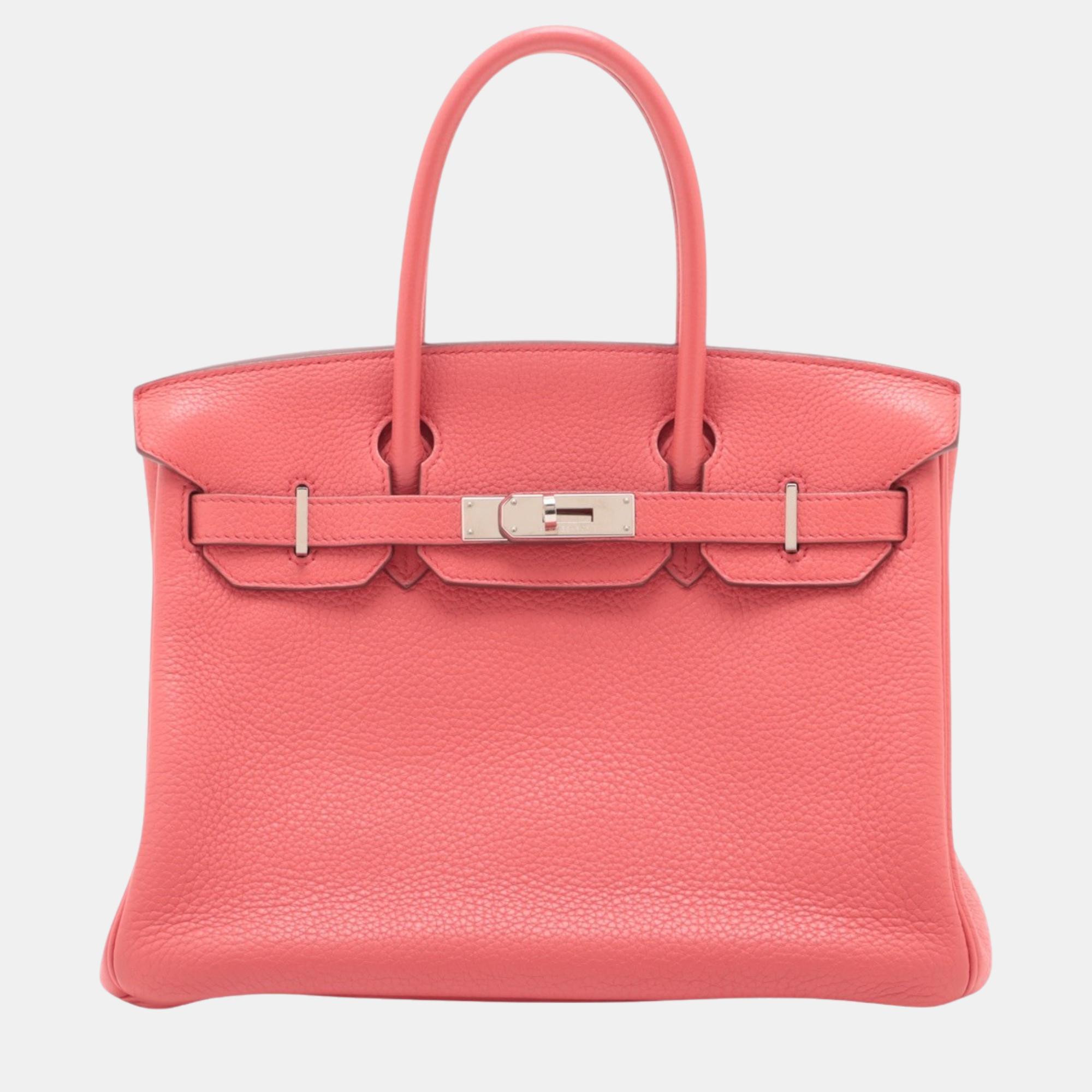 

Hermes Pink Leather Birkin 30 Handbag