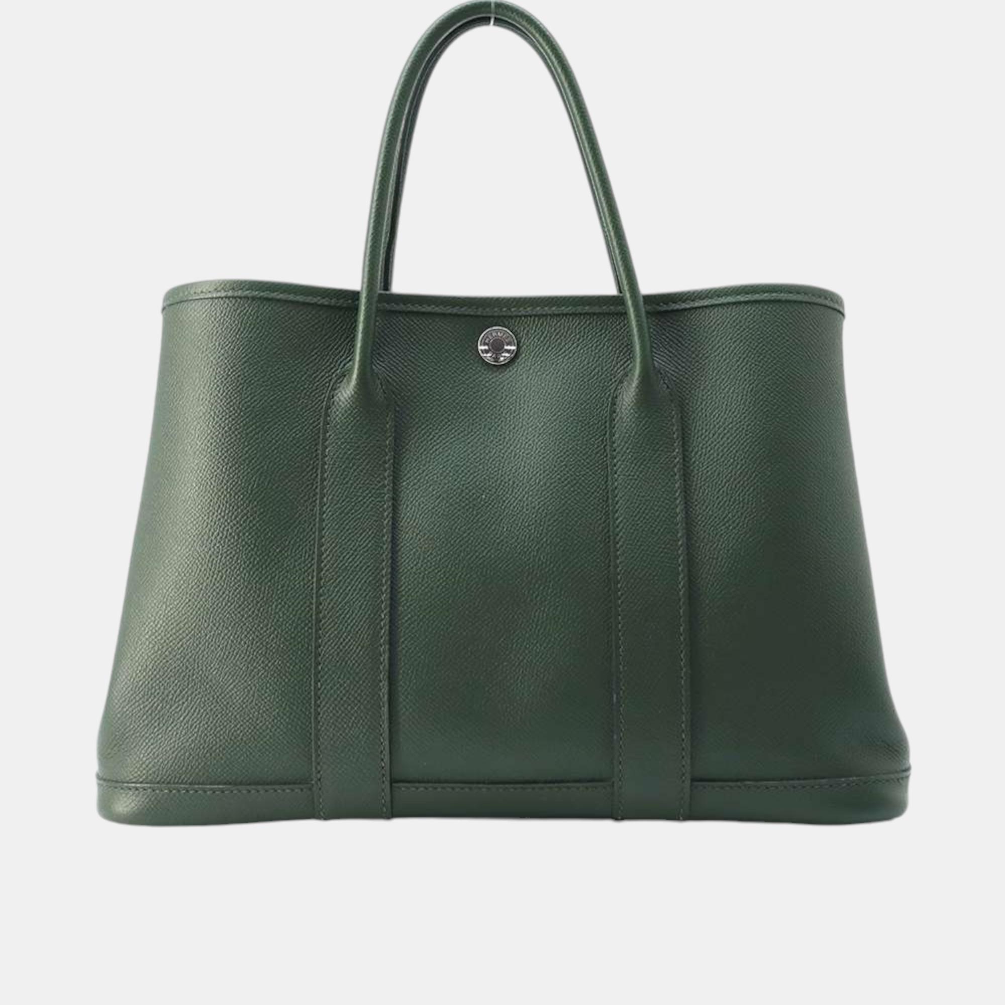 

Hermes Garden Party Vert Anglais Epsom Size TPM, Green