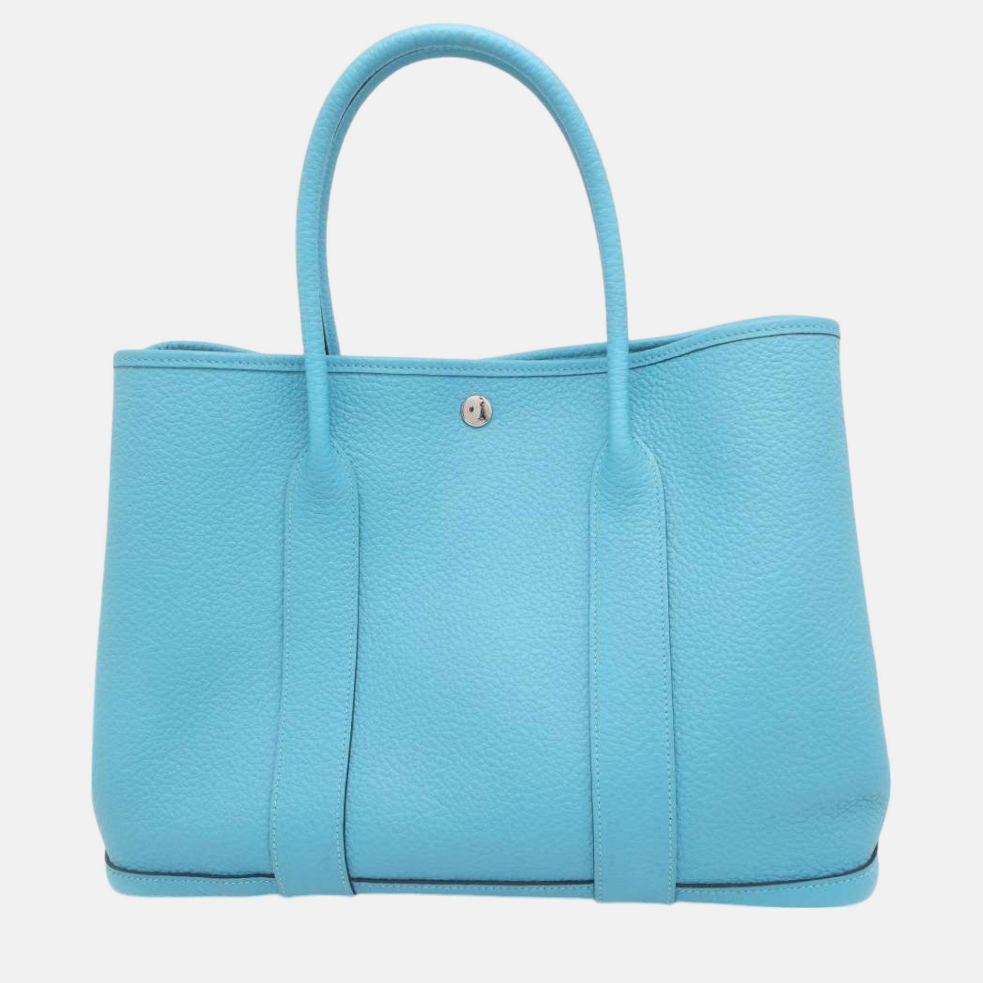 

Hermes Garden Party Bruno Country Leather Size PM, Blue