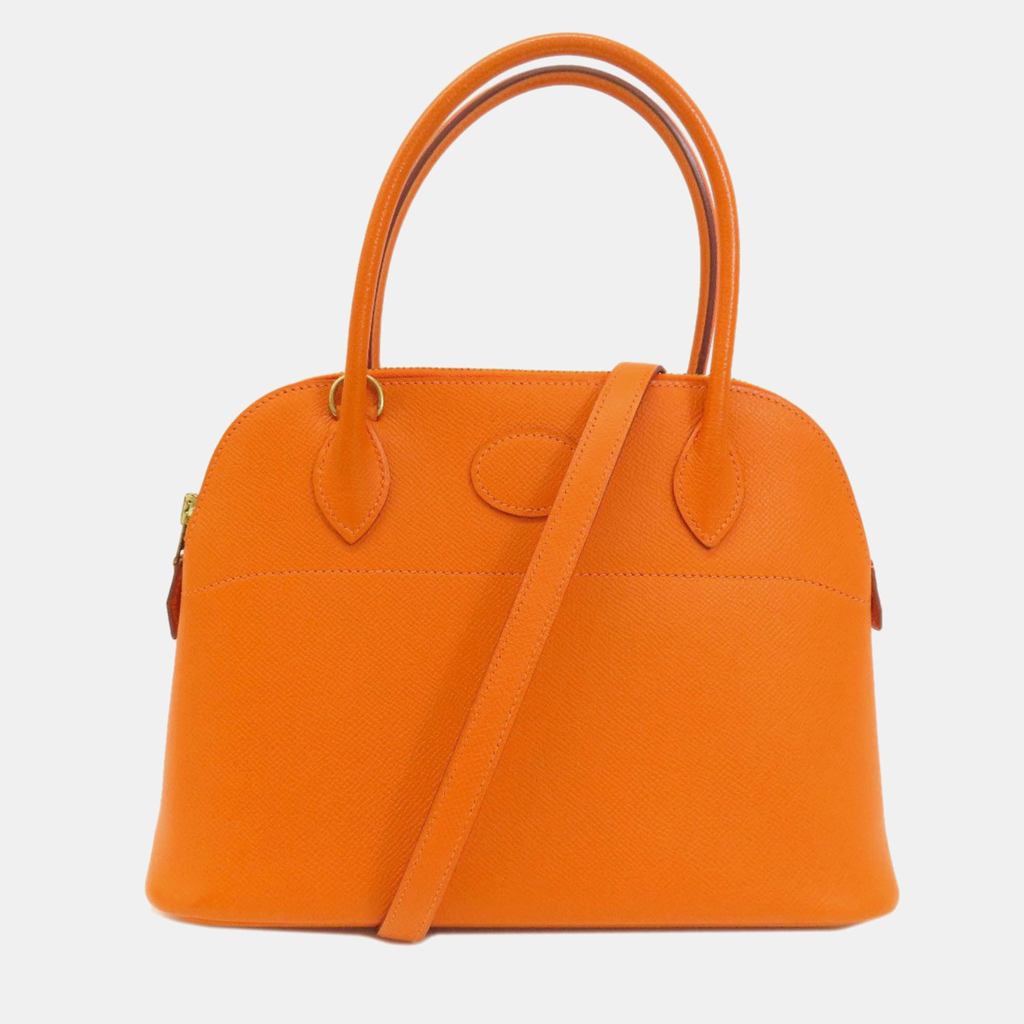 

Hermes Orange Epsom Leather Bolide 27 Handbag