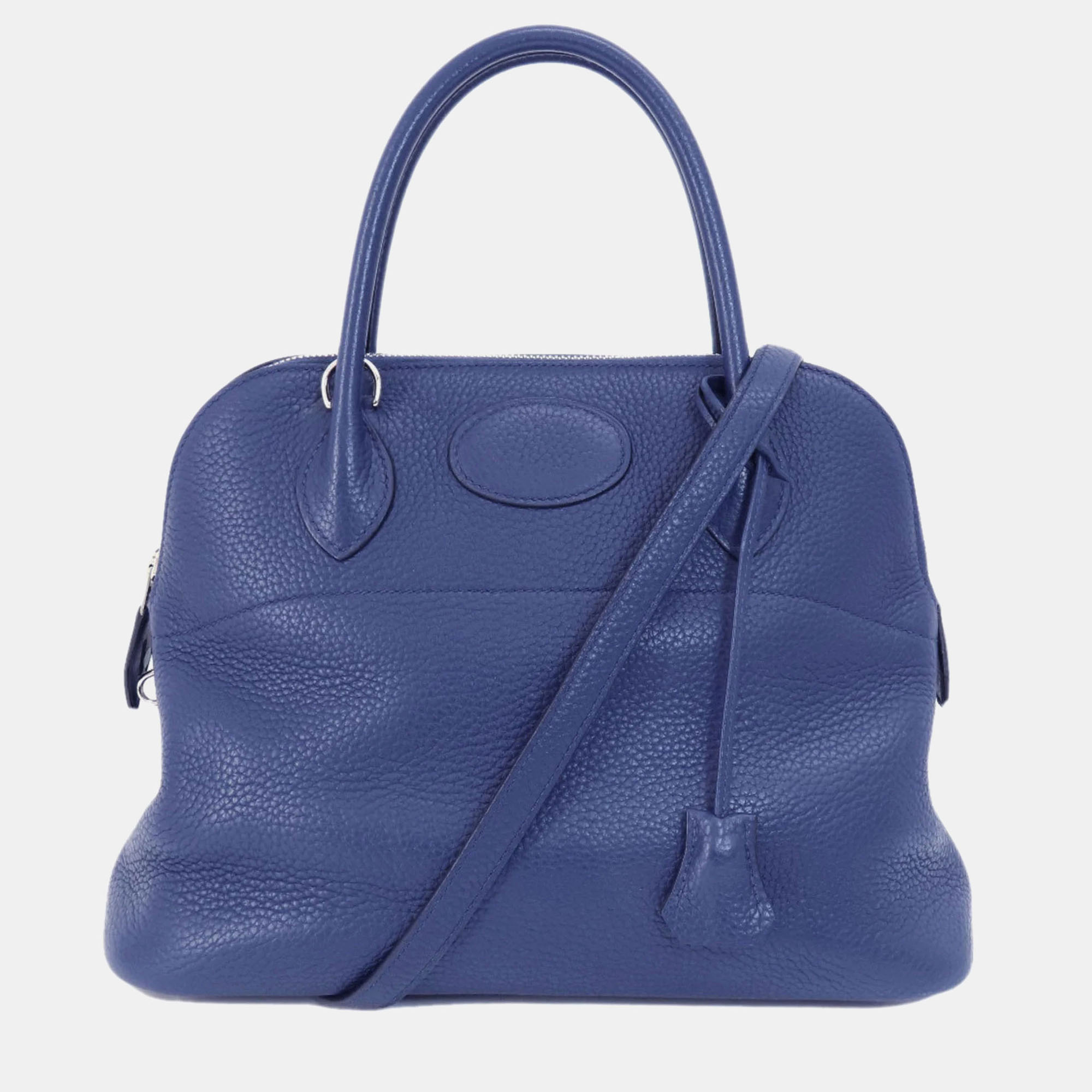 

Hermes Bolide 31 Blue Taurillon Ankle Handbag