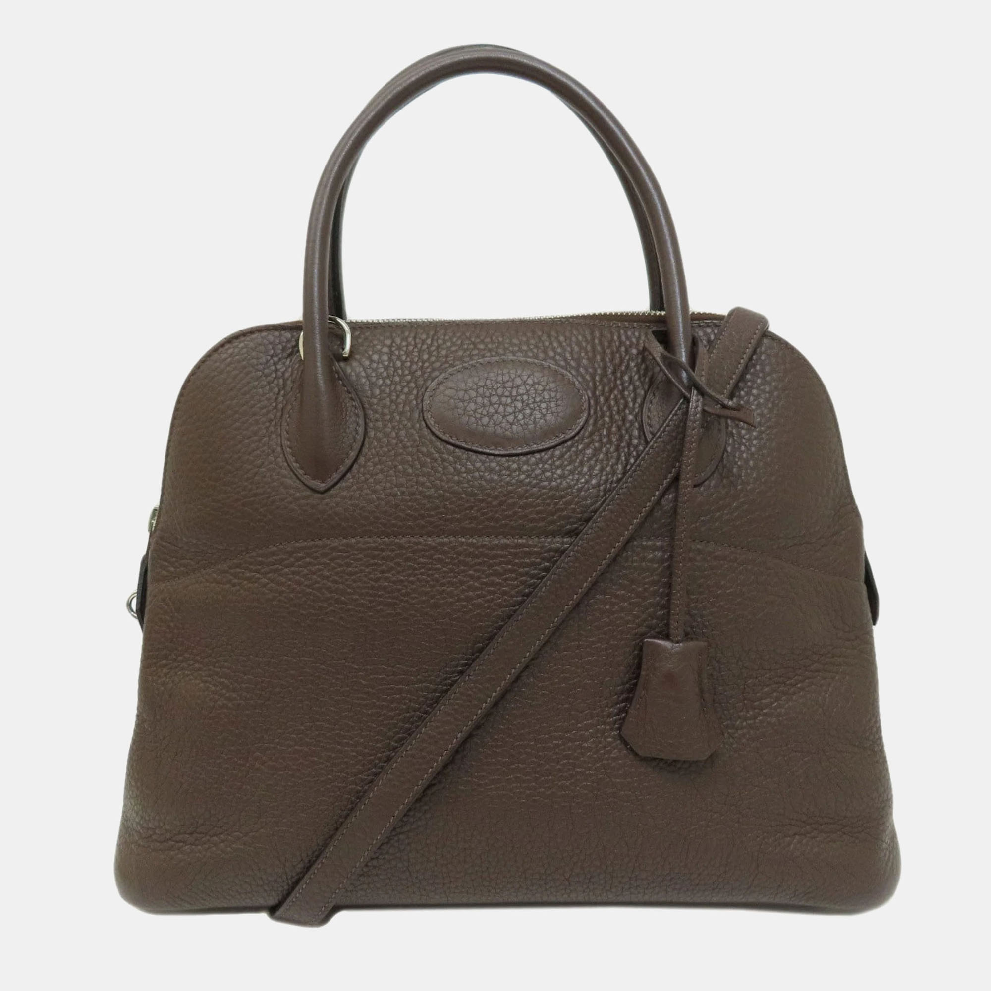 

Hermes Chocolat Taurillon Bolide 31 Handbag, Brown