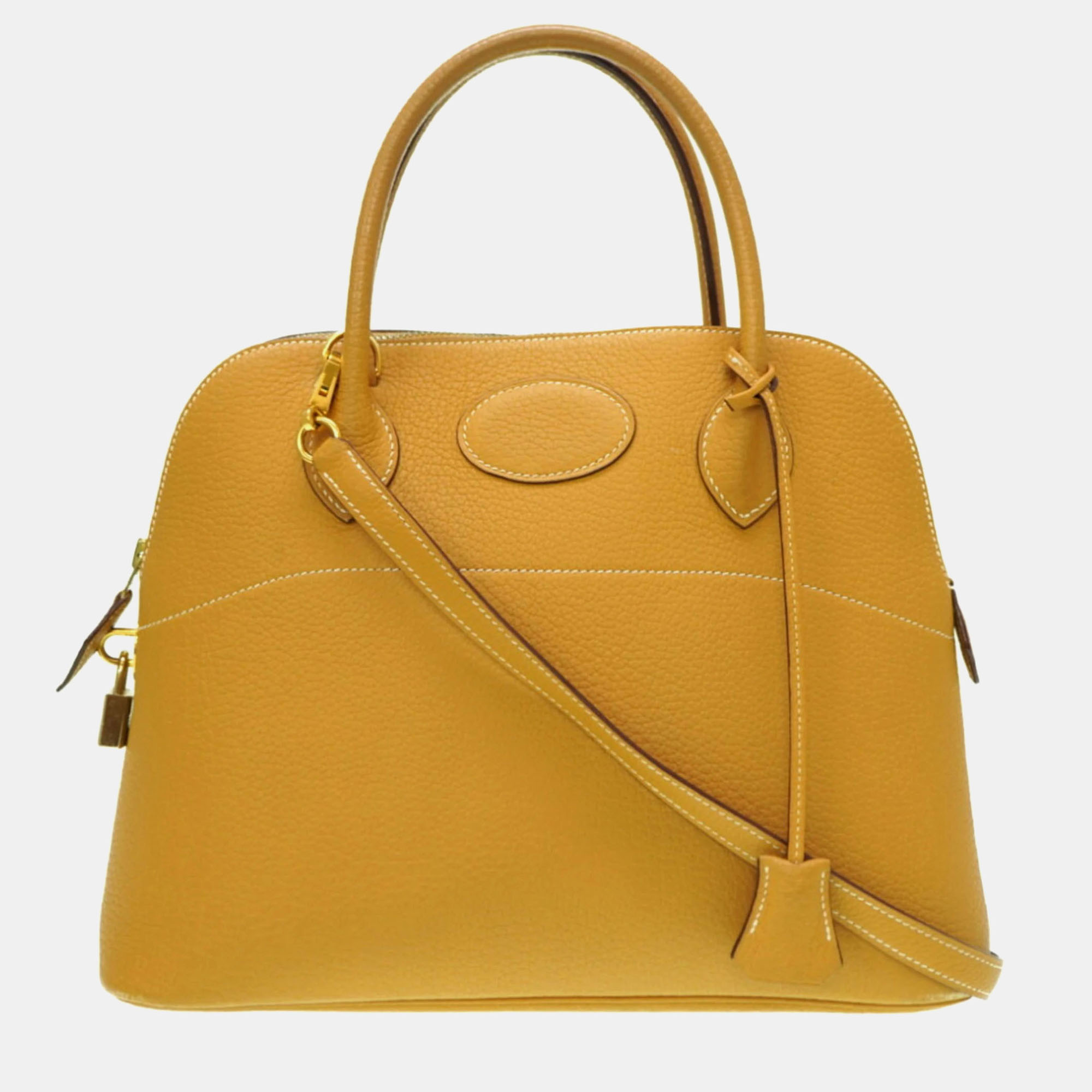 

Hermes Fjord Natural Sable Bolide 31 Handbag, Yellow