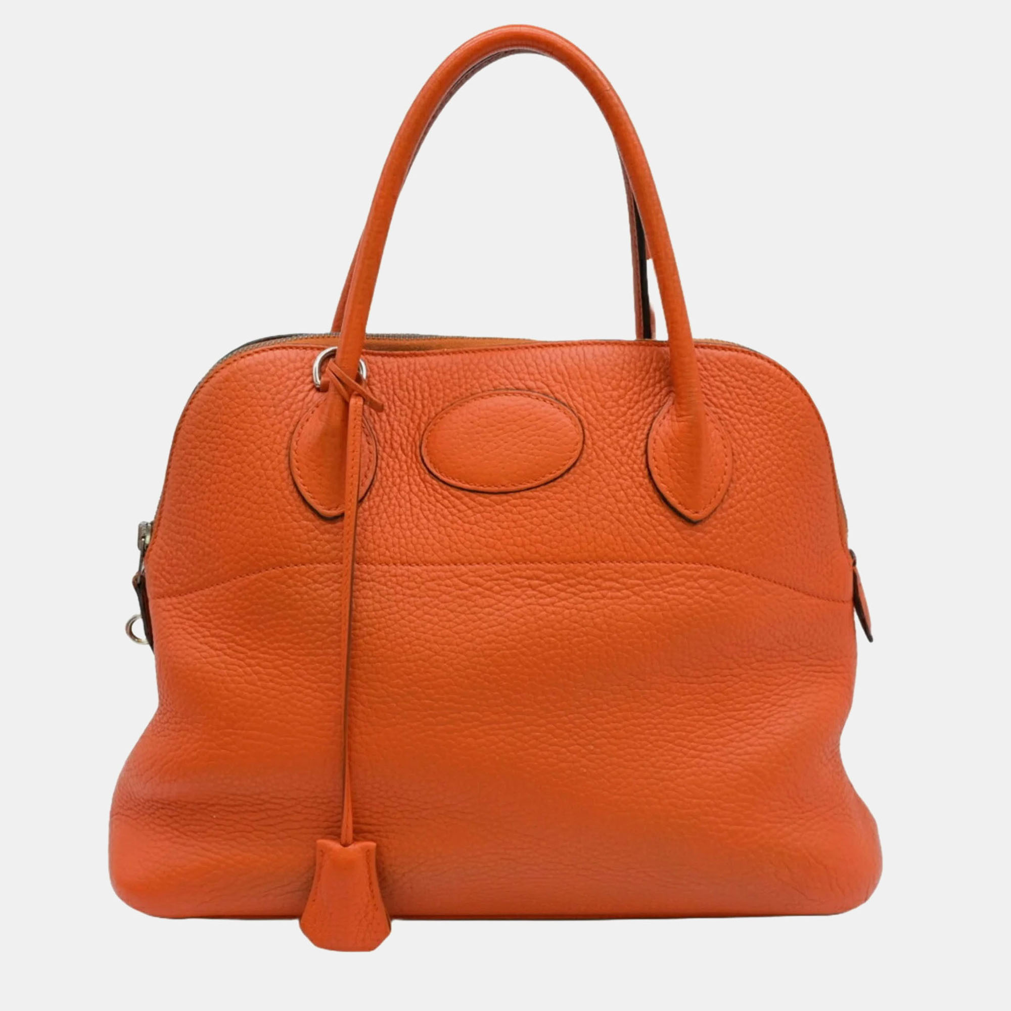 

Hermes Orange Taurillon Clemence Leather Bolide 31 Handbag