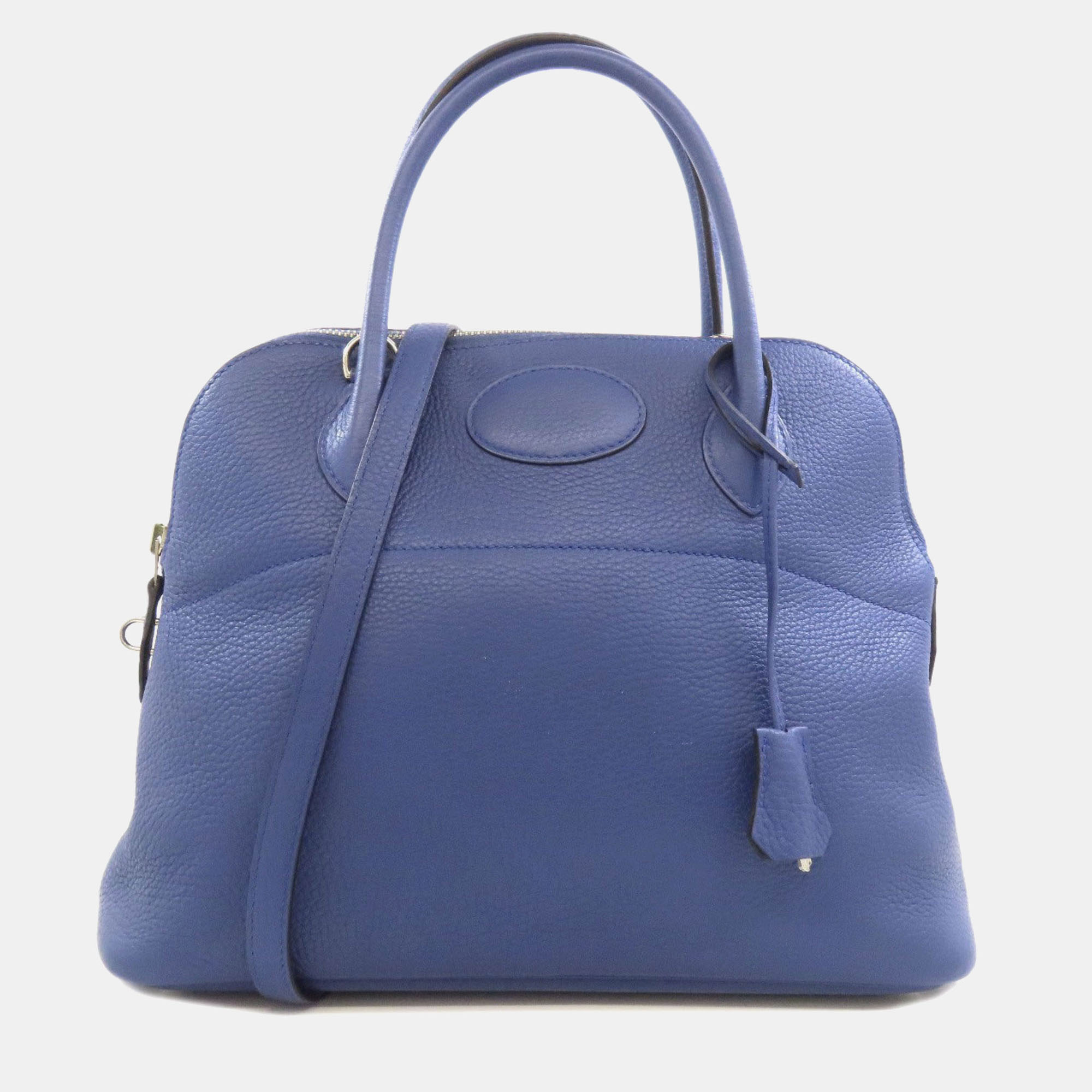 

Hermes Taurillon Bolide 31 Handbag, Blue