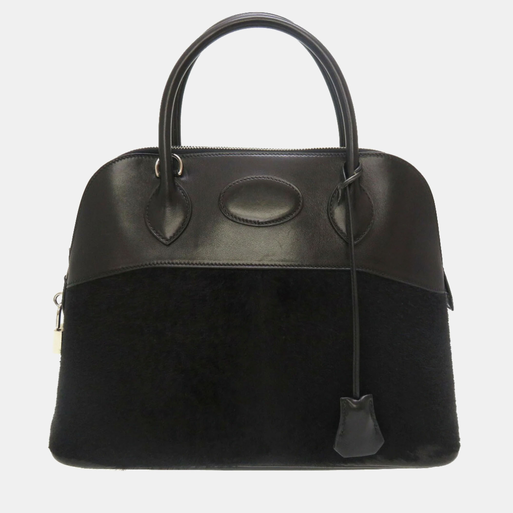 

Hermes Black Votroika Box Calf Bolide 31 Handbag