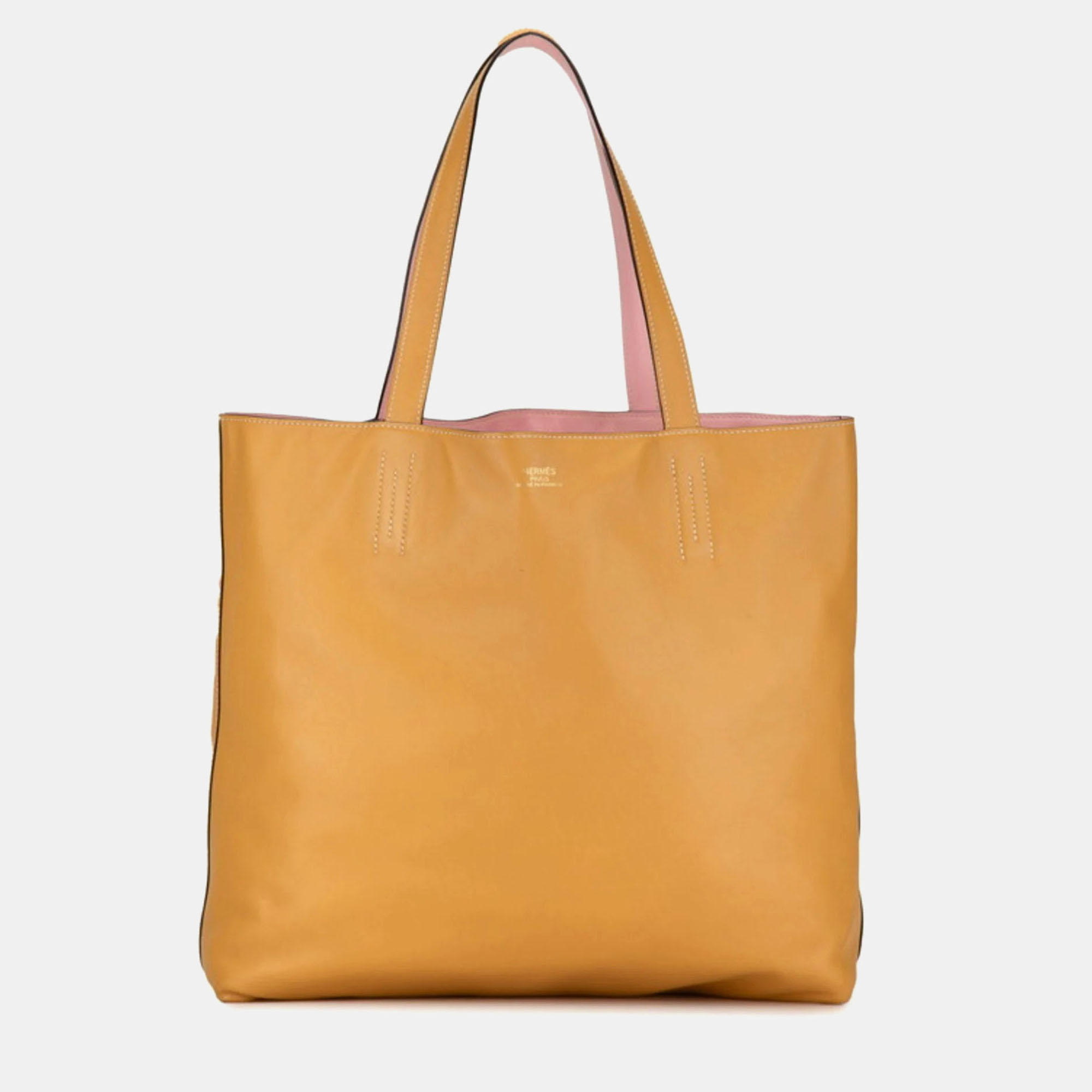 

Hermes Brown Veau Sikkim Double Sens 36 Tote Bag