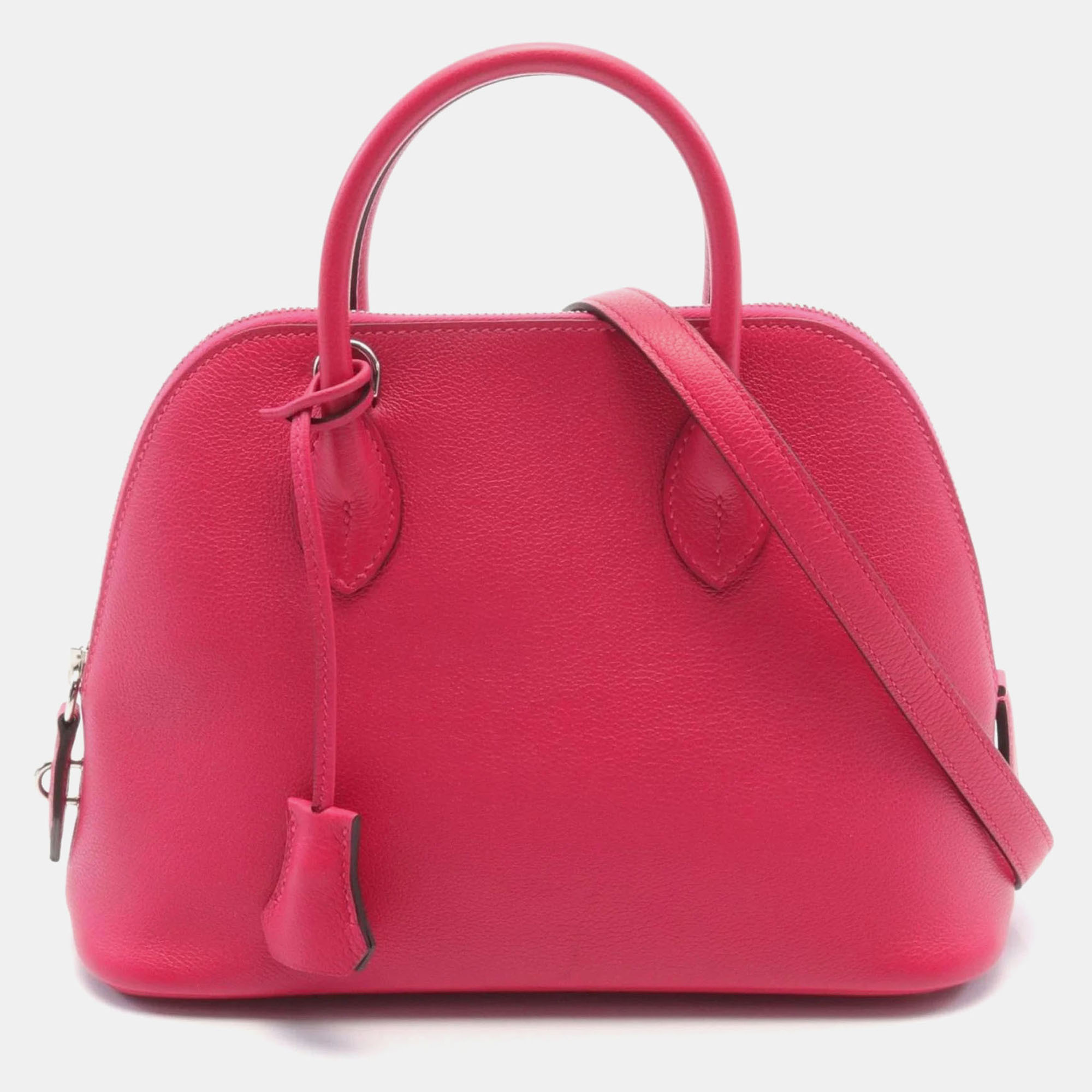 

Hermes Pink Evercolor Bolide 1923 25 Verso Handbag Bag