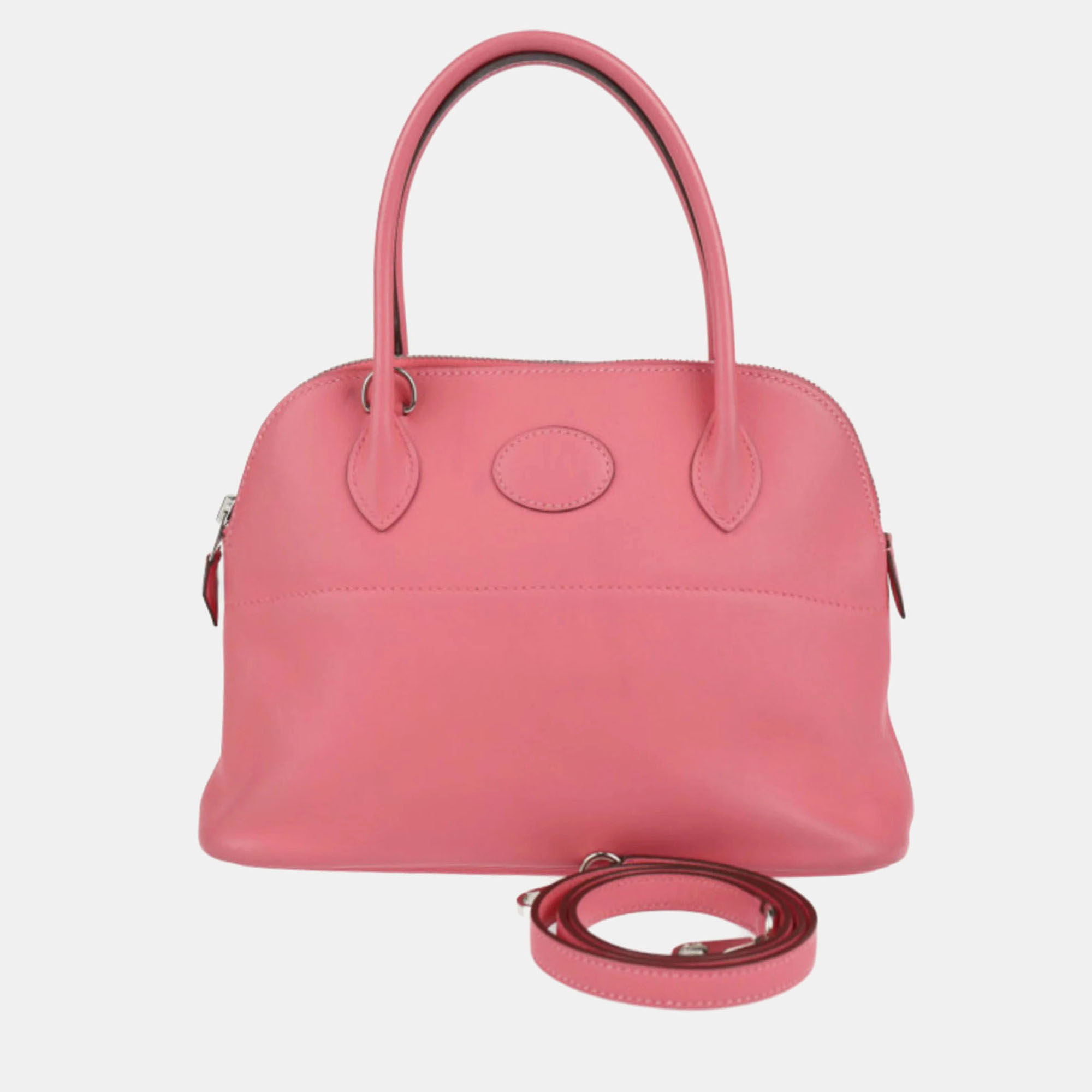 

Hermes Rose Azare Vaux Swift Bolide 27 Handbag, Pink