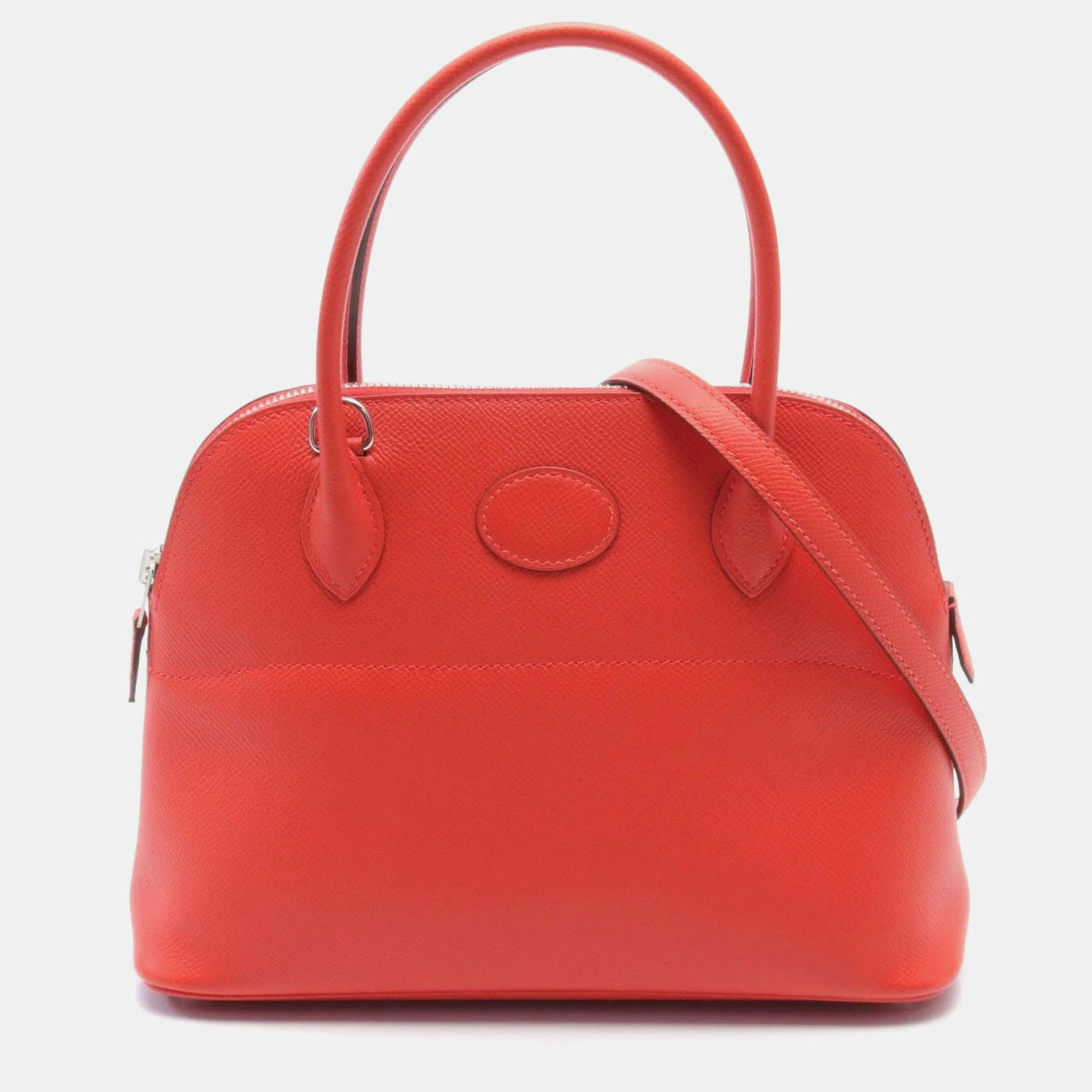 

Hermes Rouge Coeur Red Epsom Leather Bolide 27 Handbag