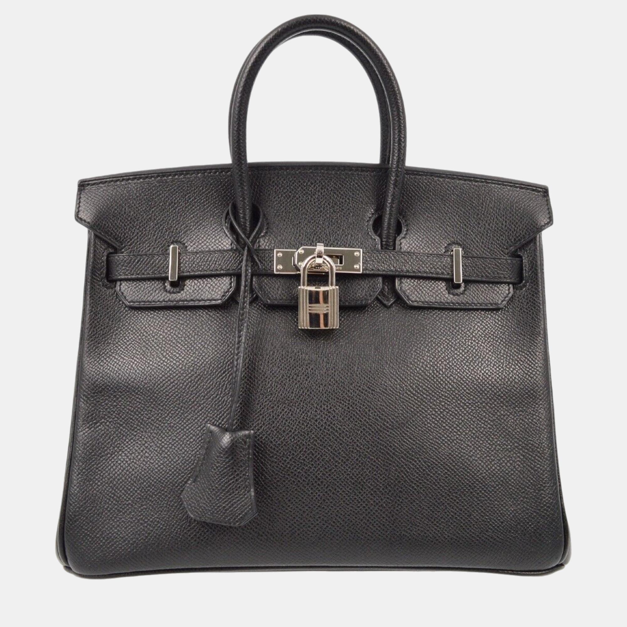 

Hermes Black Epsom Birkin 25 Handbag