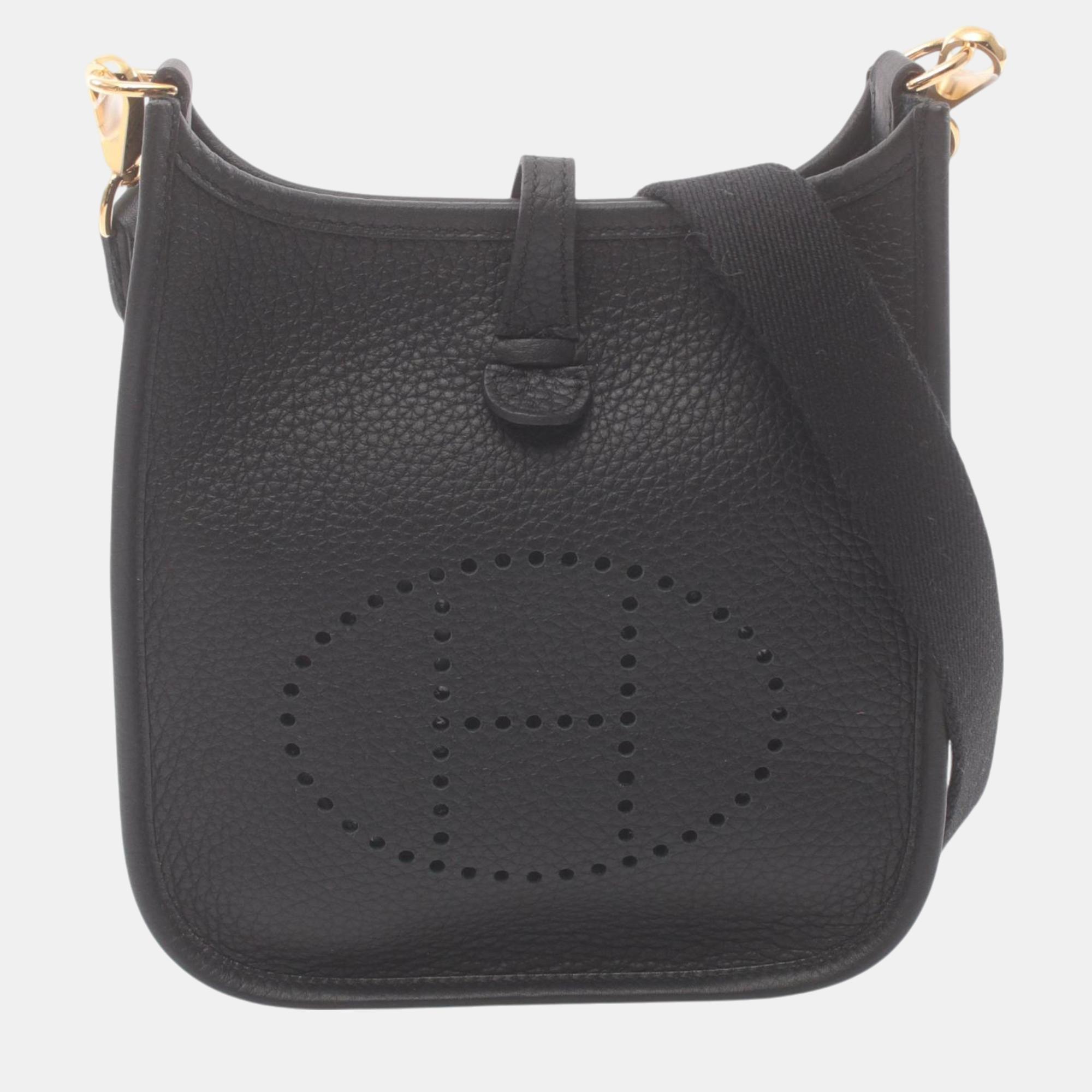 

Hermes Evelyne TPM Amazon Shoulder Bag Black Leather