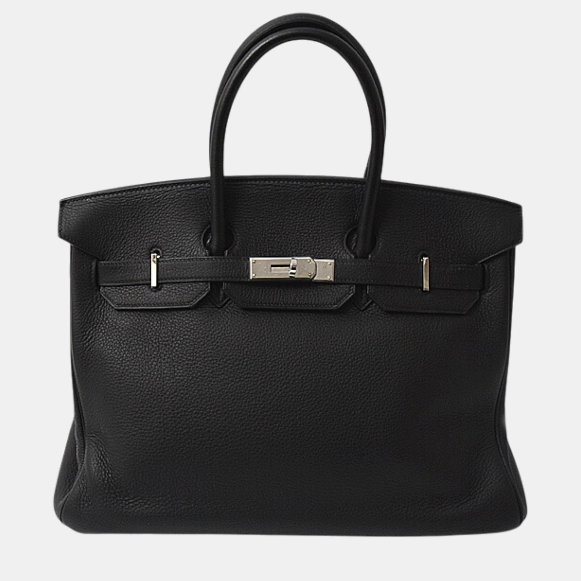 

Hermes Birkin 35 Togo Handbag Black