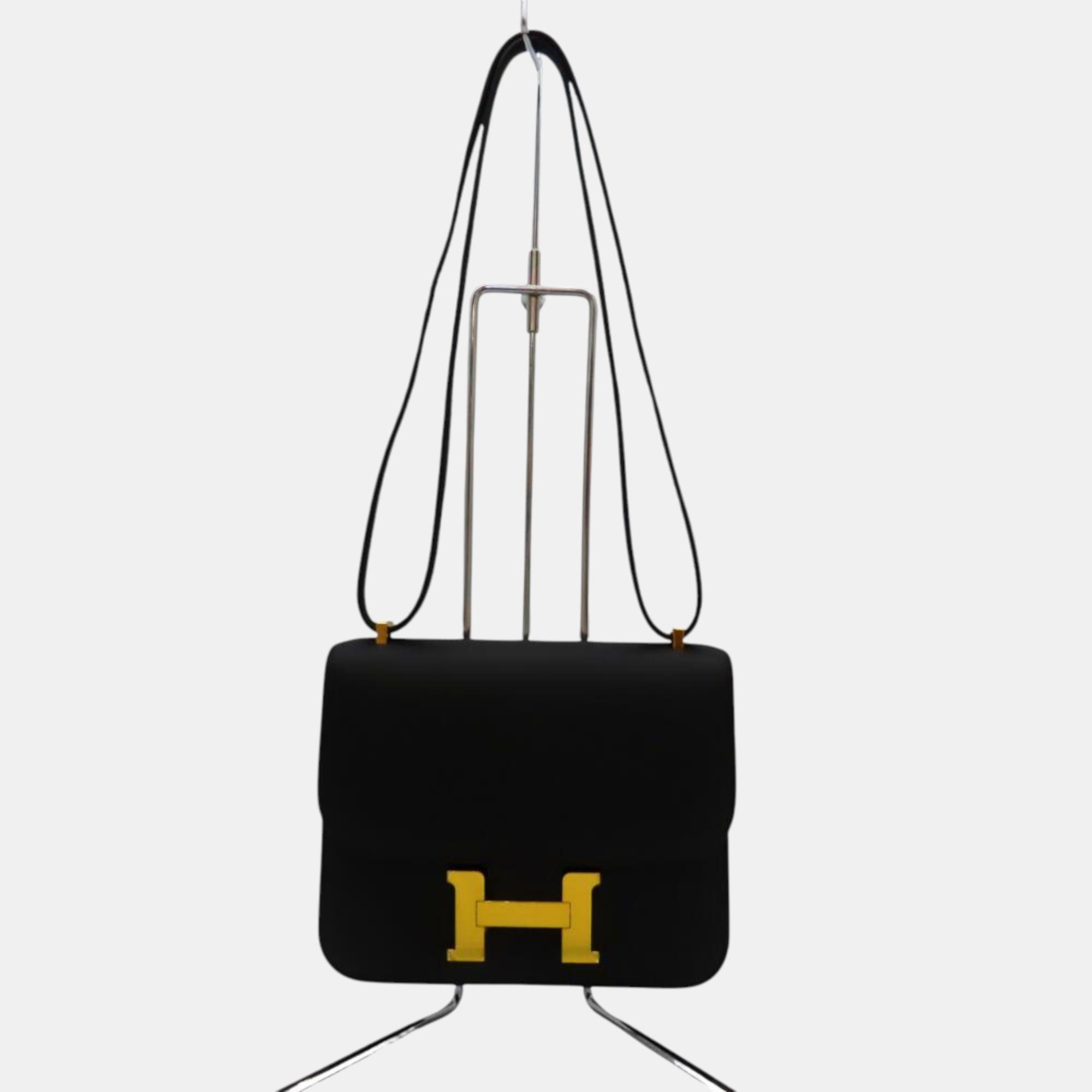 

Hermes Constance Mini Shoulder Bag Black Leather