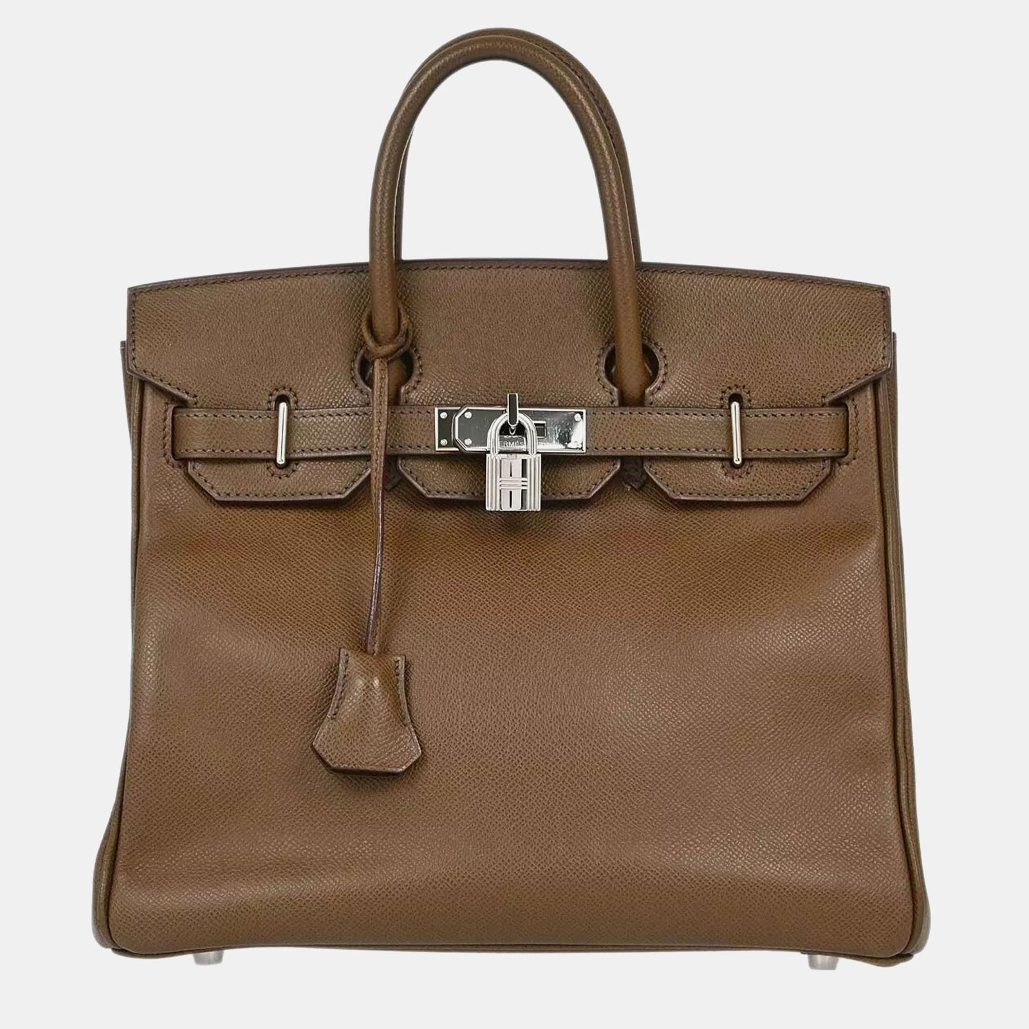 

Hermes Taupe Gray Epsom Haut a Courroies 28 Handbag, Brown