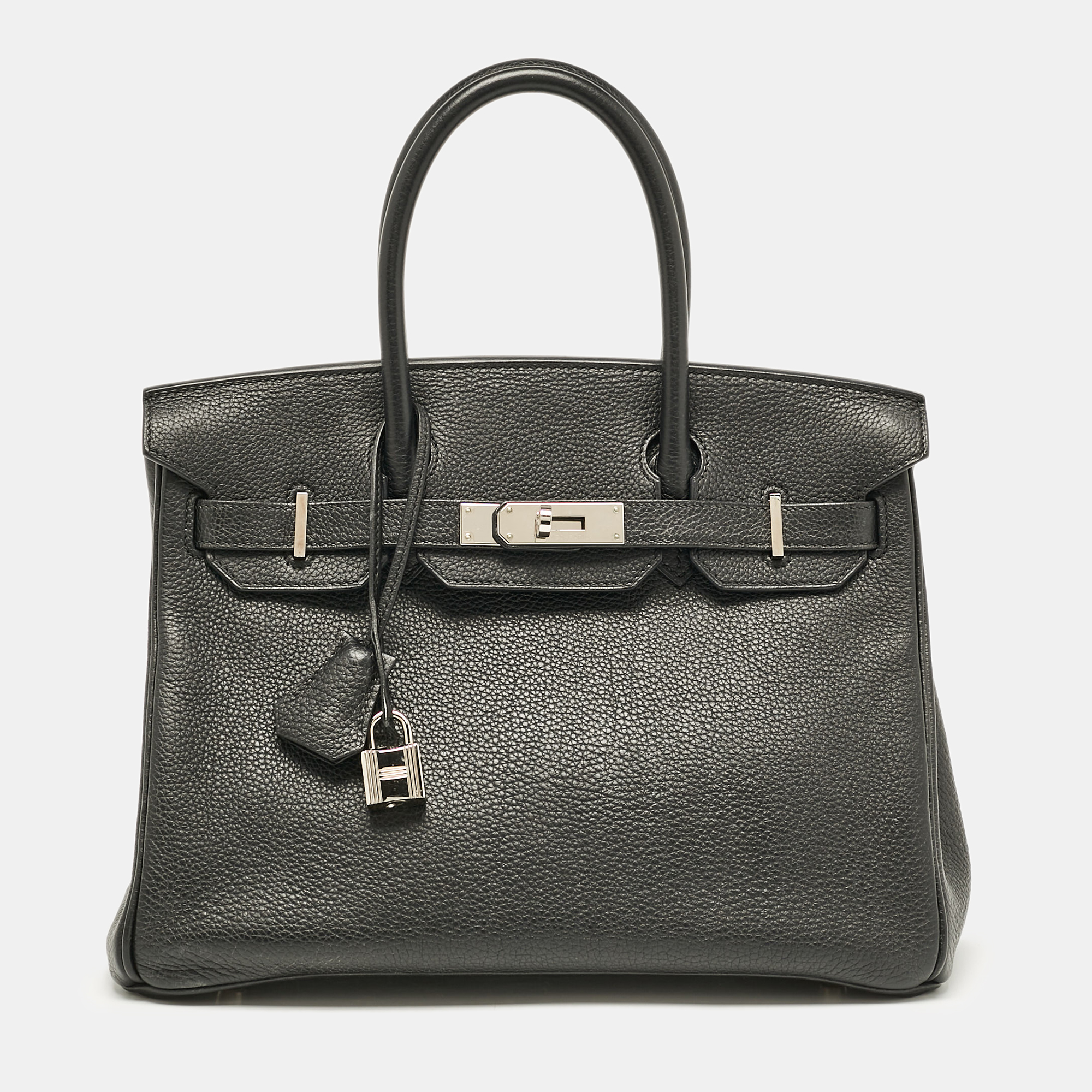 

Hermès Black Togo Leather Palladium Finish Birkin 30 Bag