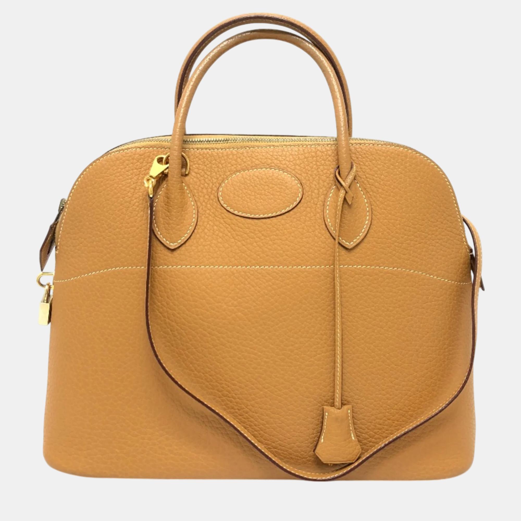 

Hermes Sabr Brown Hand Bag
