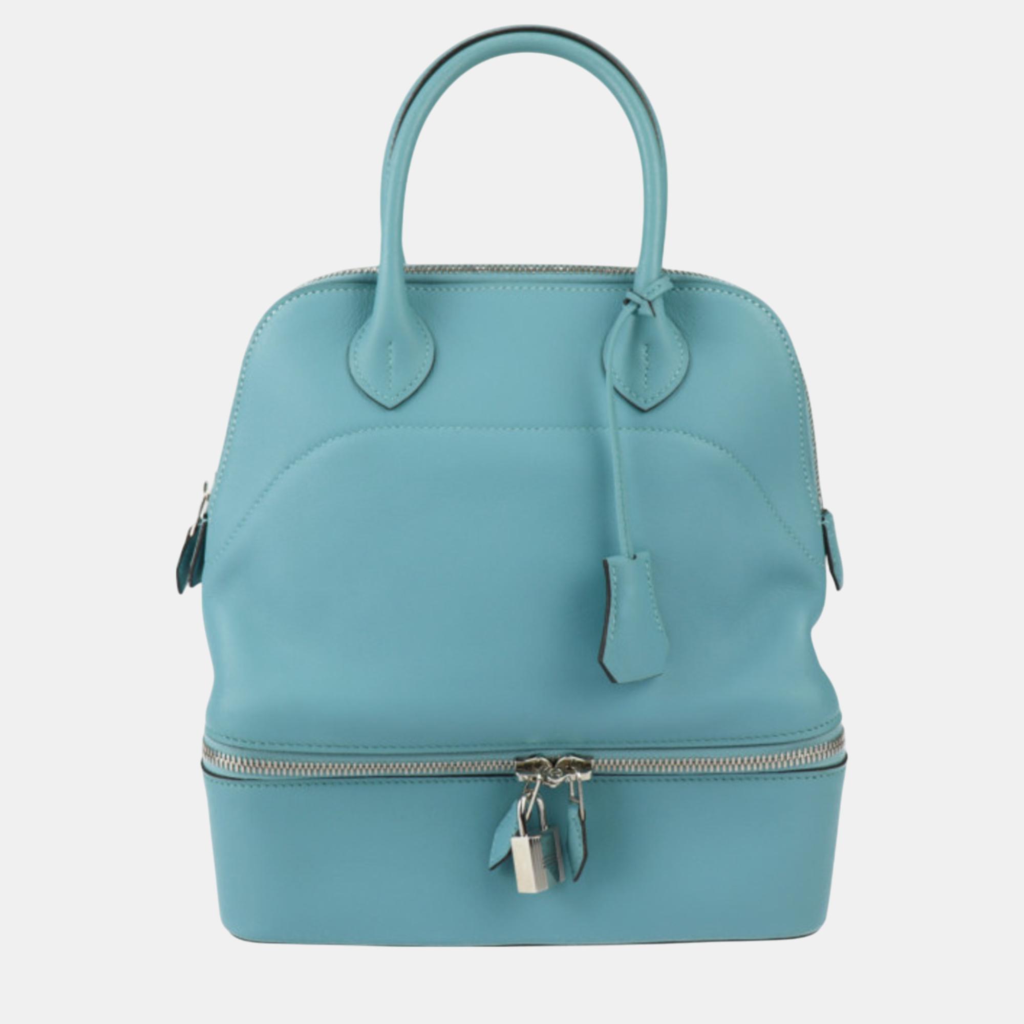 

Hermes Vaux Swift Blue Atoll Bolide Sucre Handbag