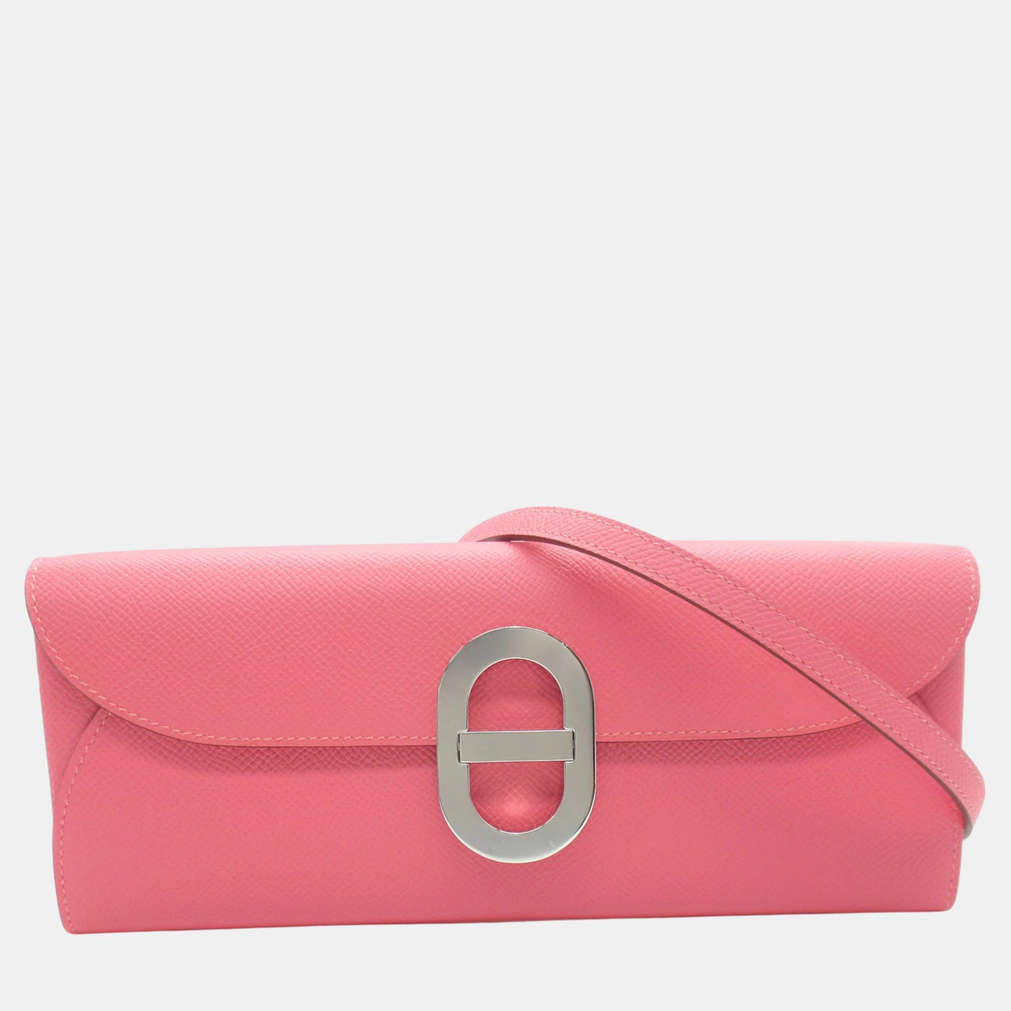 

Hermes Togo Rose azalee Epsom leather Chaine d'Ancre Bag, Pink