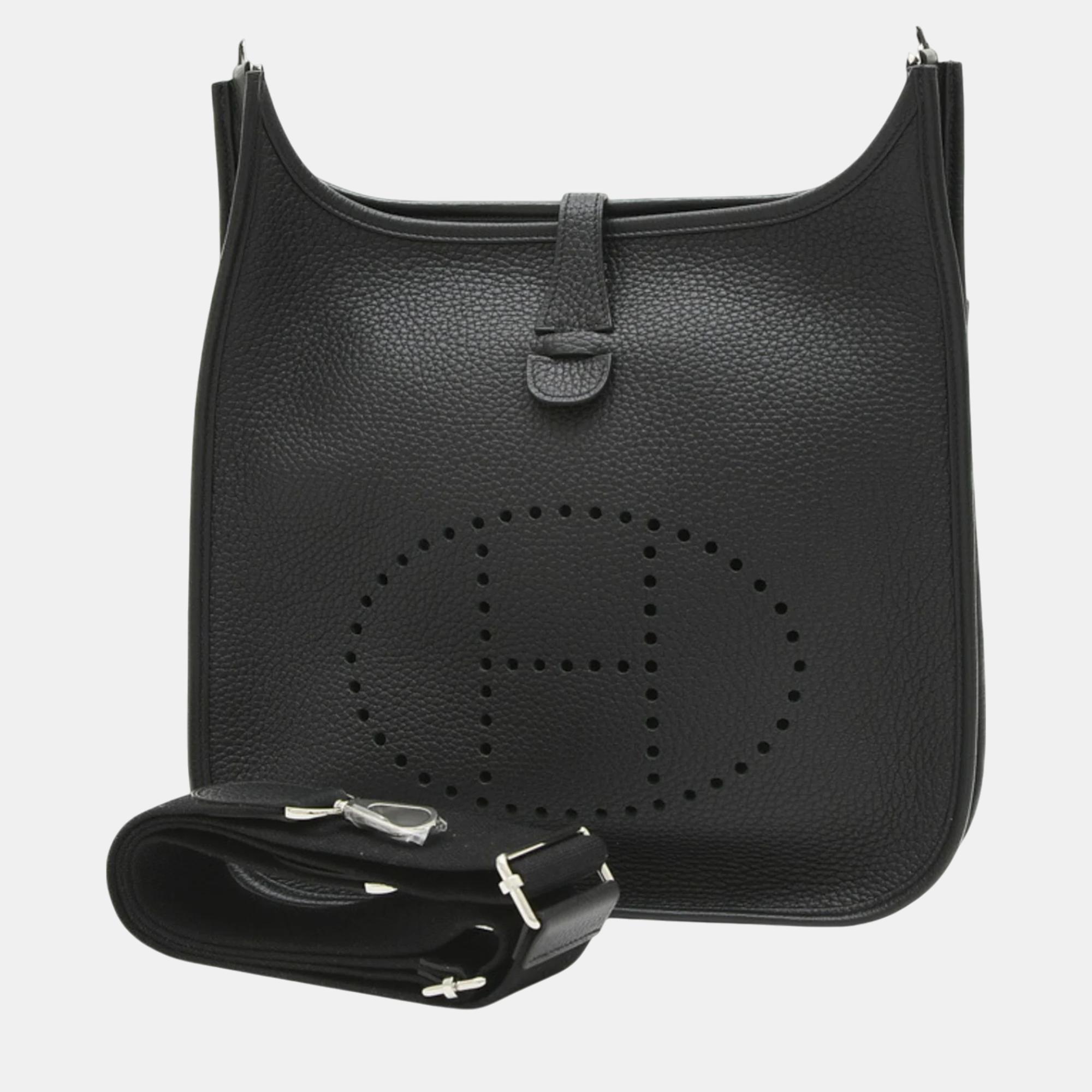 

Hermes Taurillon Black Evelyn 3 PM Shoulder Bag
