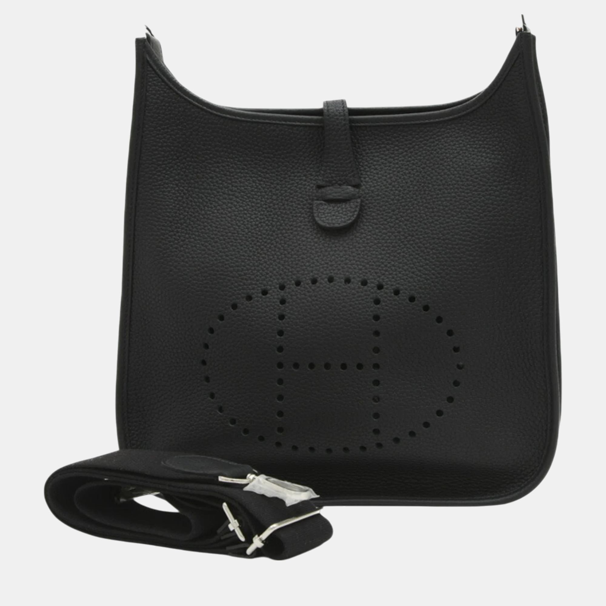 

Hermes Taurillon Black Evelyn 3 PM Shoulder Bag