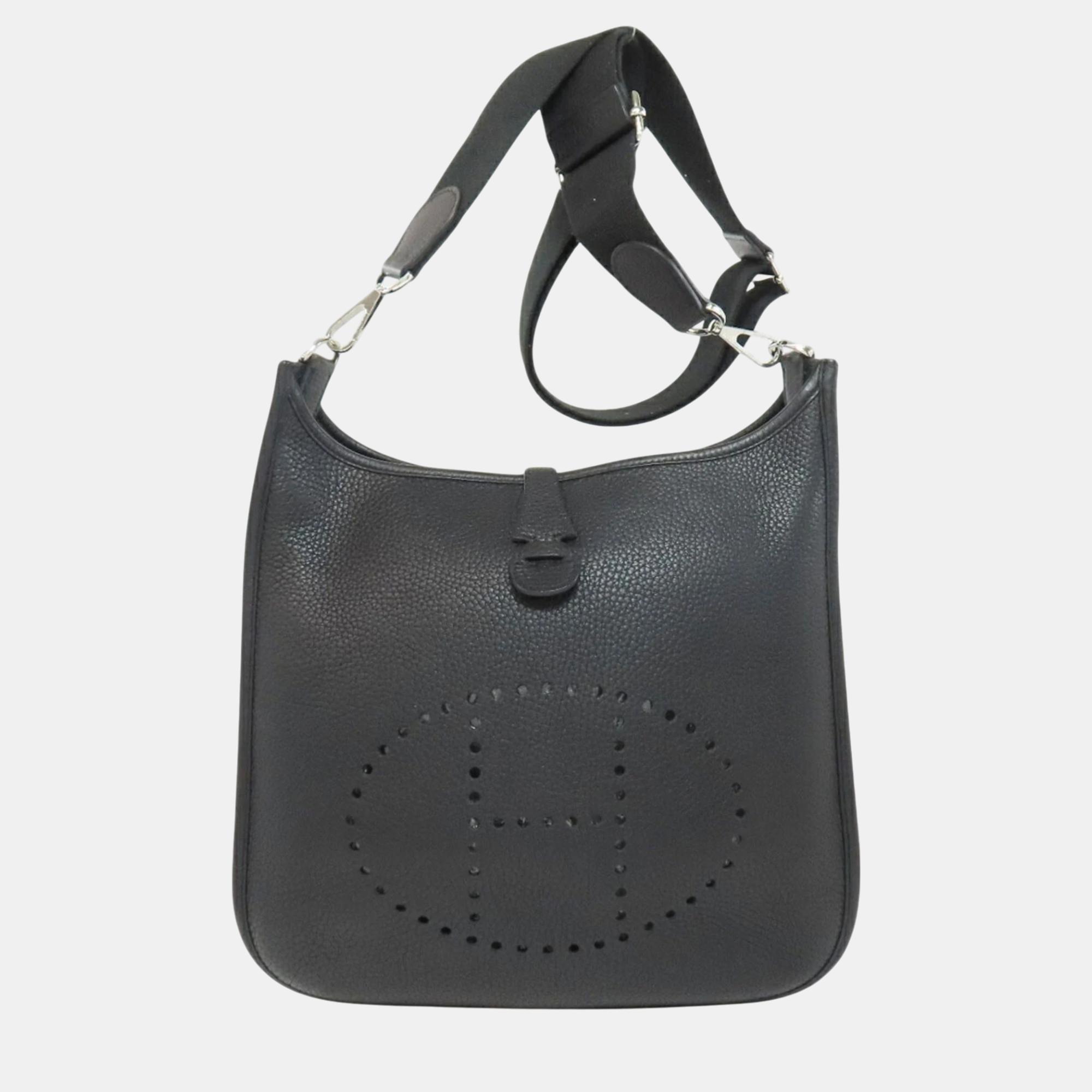 

Hermes Taurillon Evelyn 3 PM Shoulder Bag, Black