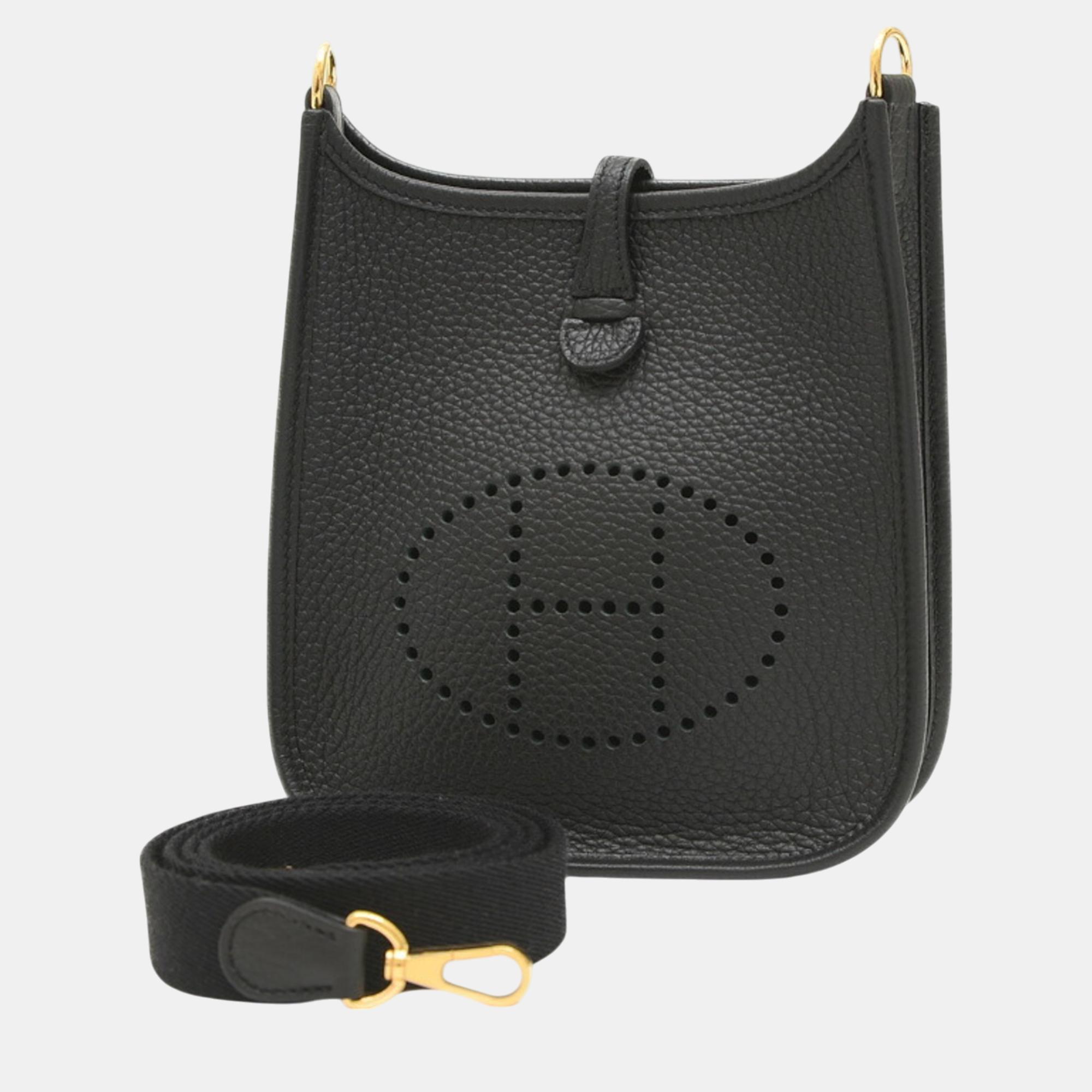 

Hermes Taurillon Clemence Black Evelyn TPM Amazon Shoulder Bag