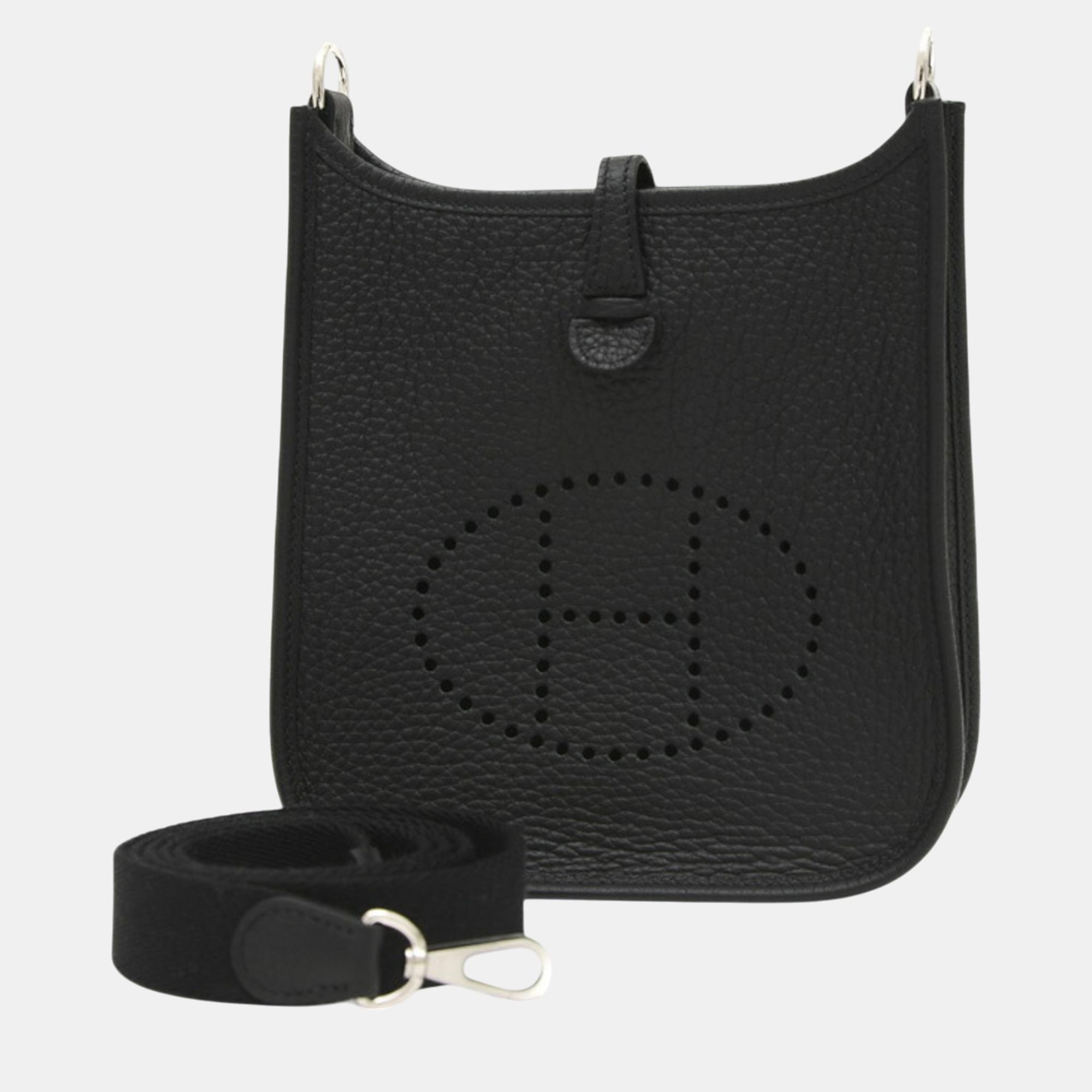 

Hermes Taurillon Clemence Black Evelyn TPM Amazon Shoulder Bag