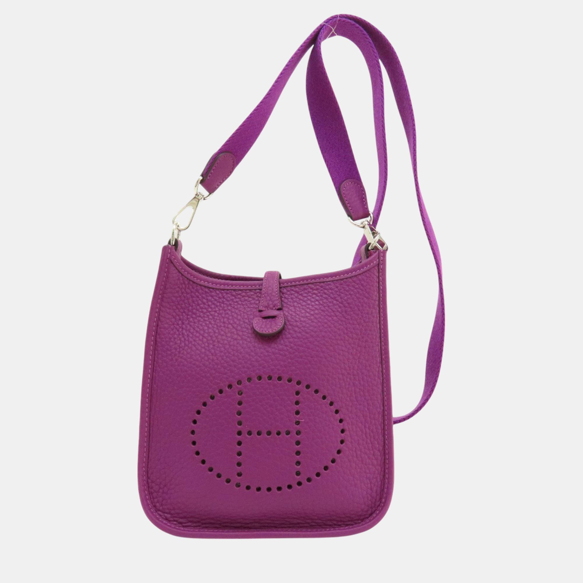 

Hermes Taurillon Evelyn TPM Anemone Shoulder Bag, Purple