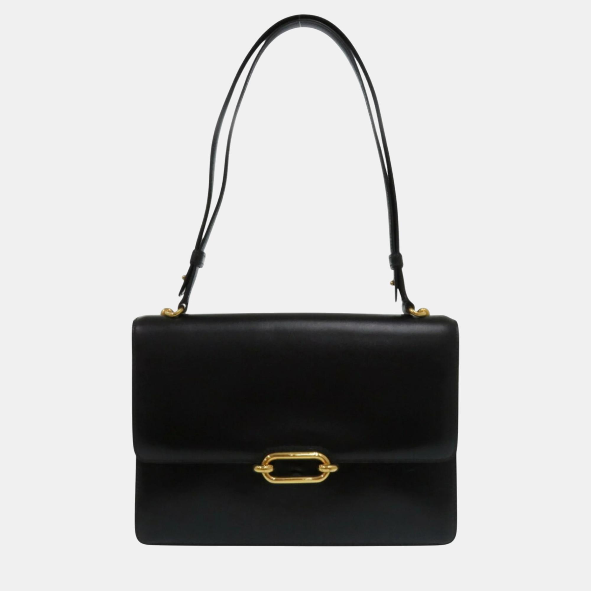 

Hermes Box Calf Black Fonsbell Shoulder Bag