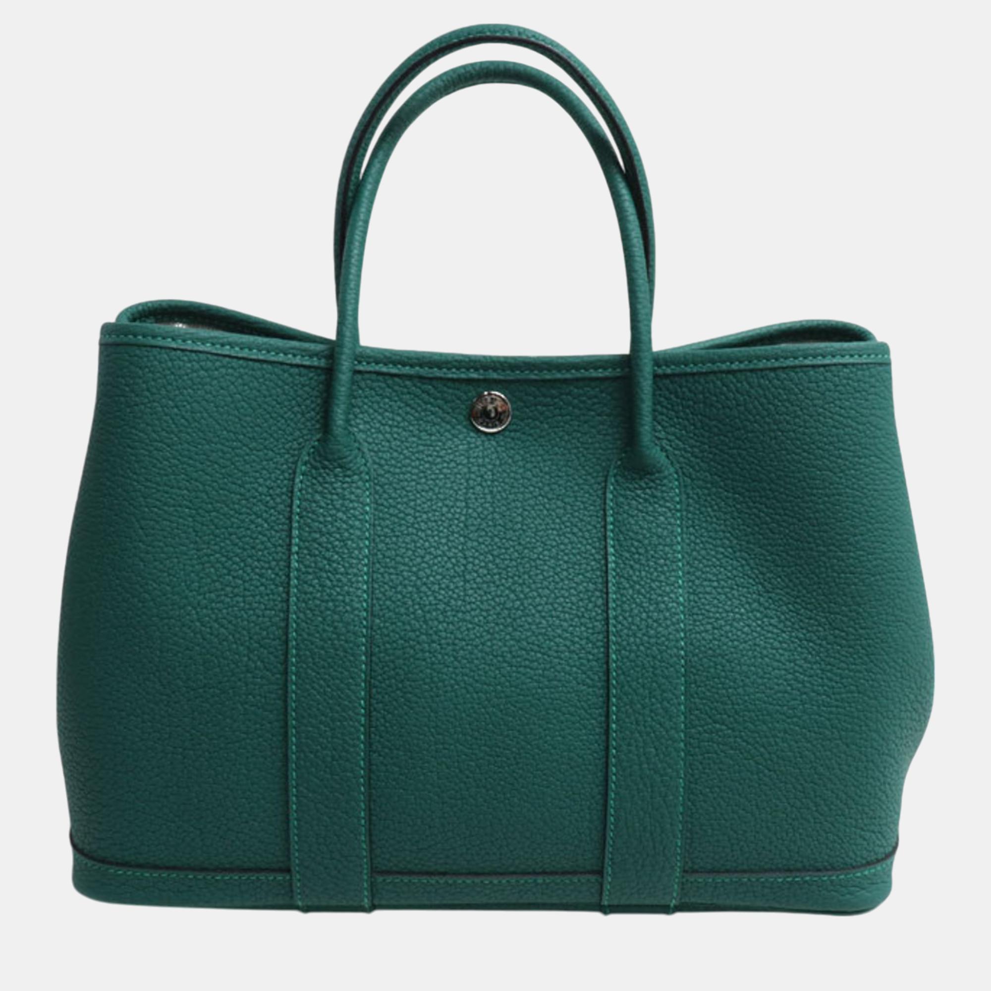 

Hermes Malachite Garden TPM Handbag, Green