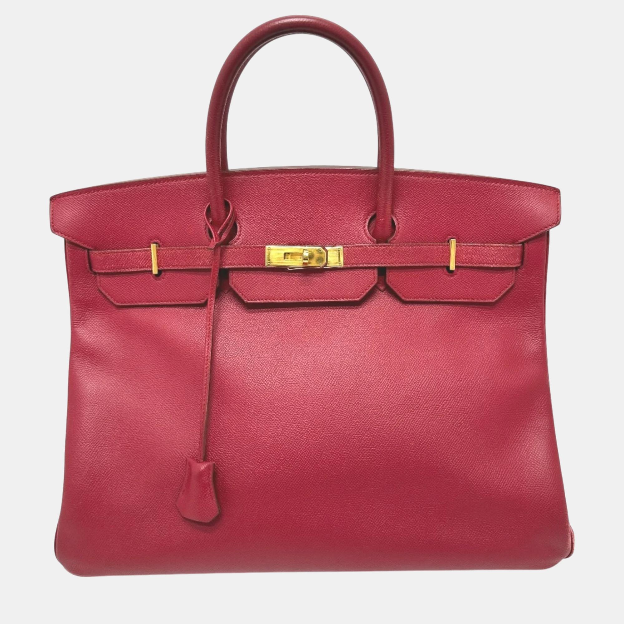 

Hermes Epson Red Birkin 40 Handbag