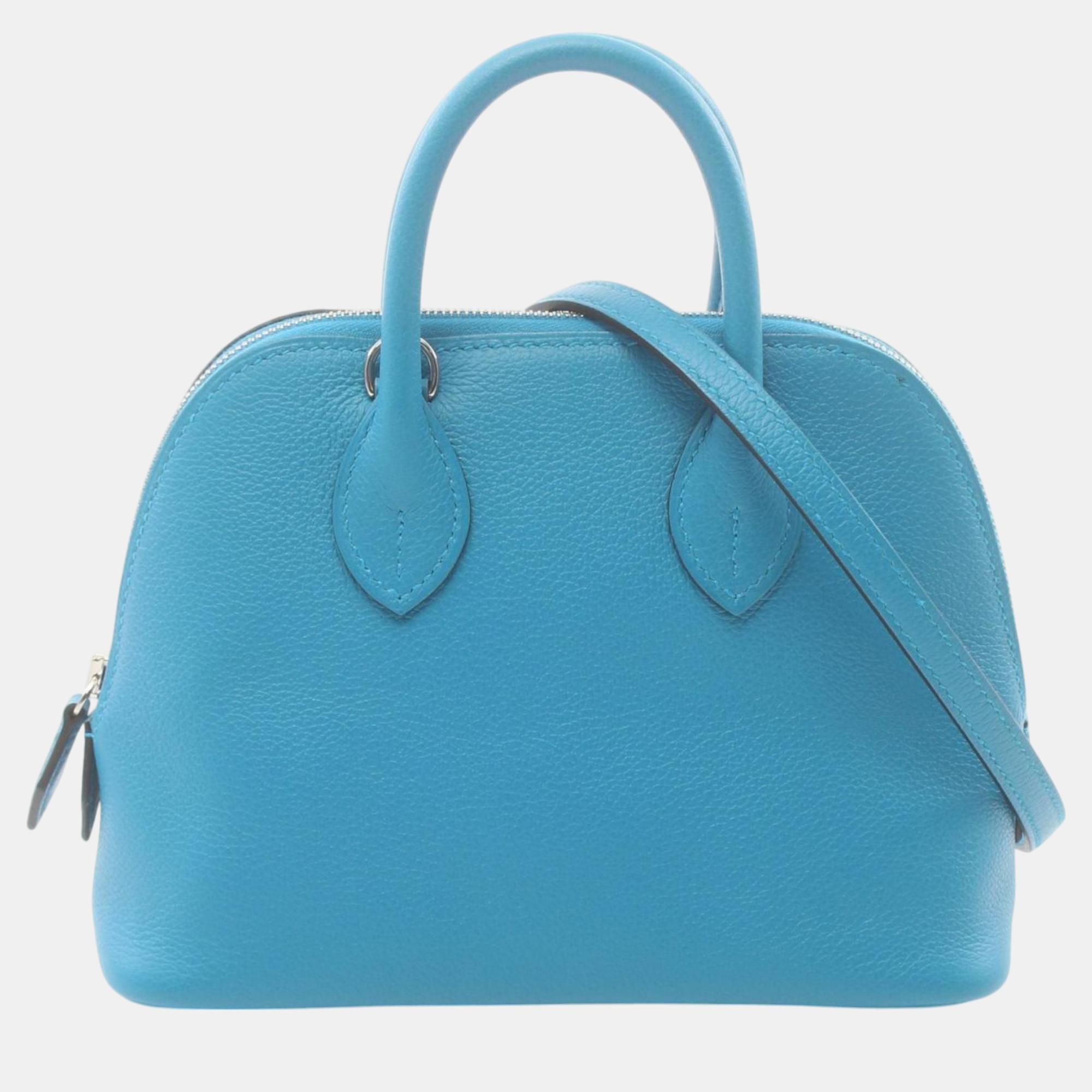 

Hermes Evercolor Blue Bolide 1923 Handbag