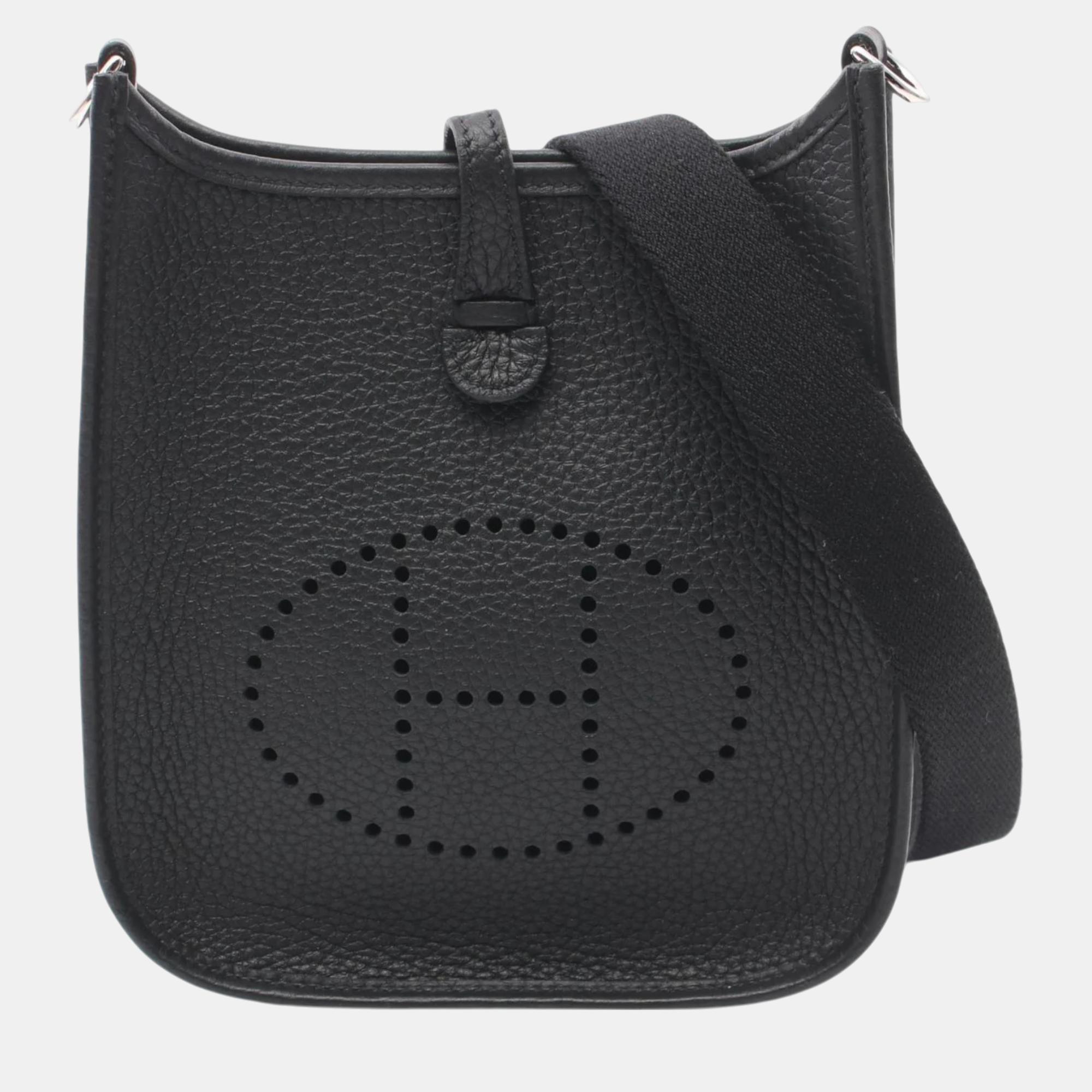 

Hermes Black Taurillon Clemence Evelyn Amazon TPM Shoulder Bag