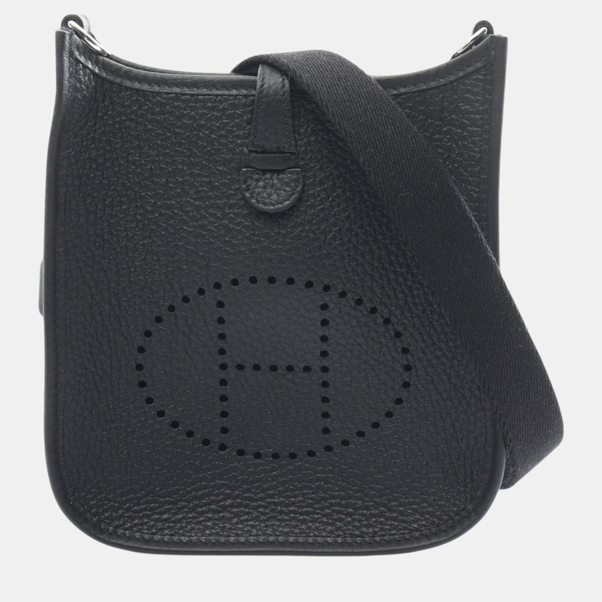 

Hermes Black Taurillon Clemence Evelyn TPM Amazon Shoulder Bag