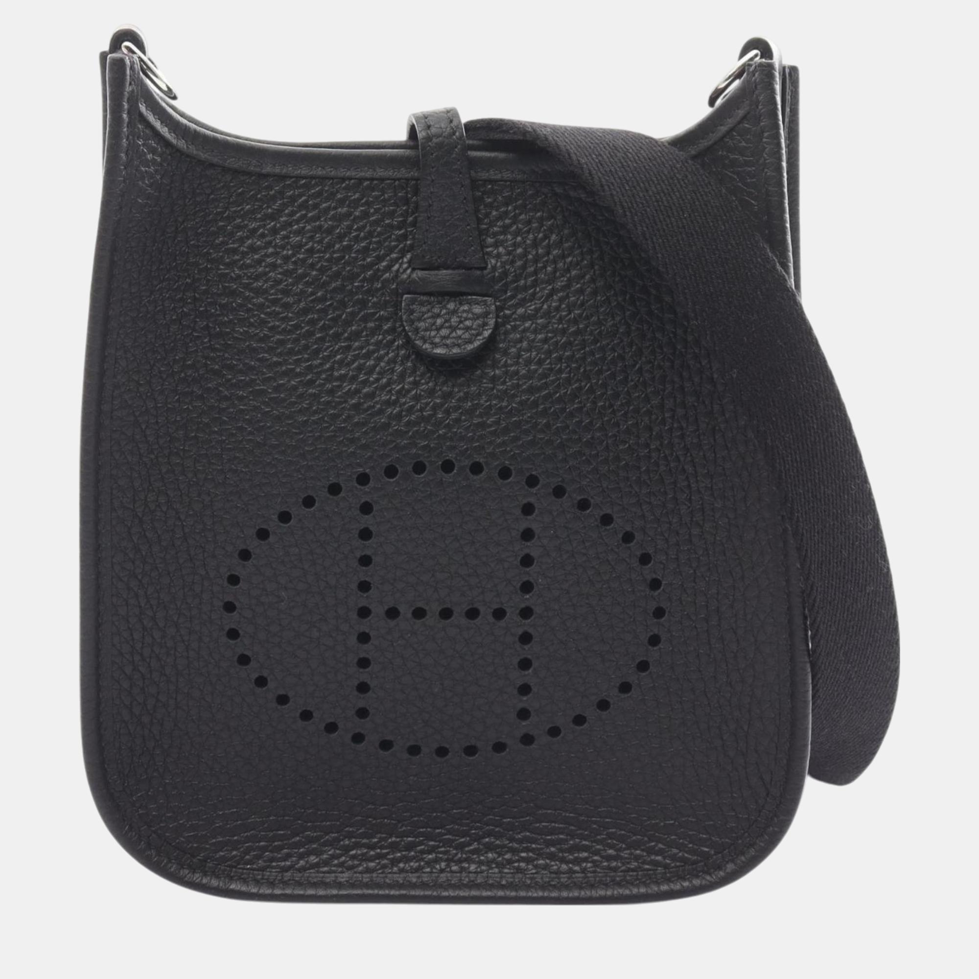 

Hermes Black Taurillon Clemence Evelyn TPM Amazon Shoulder Bag