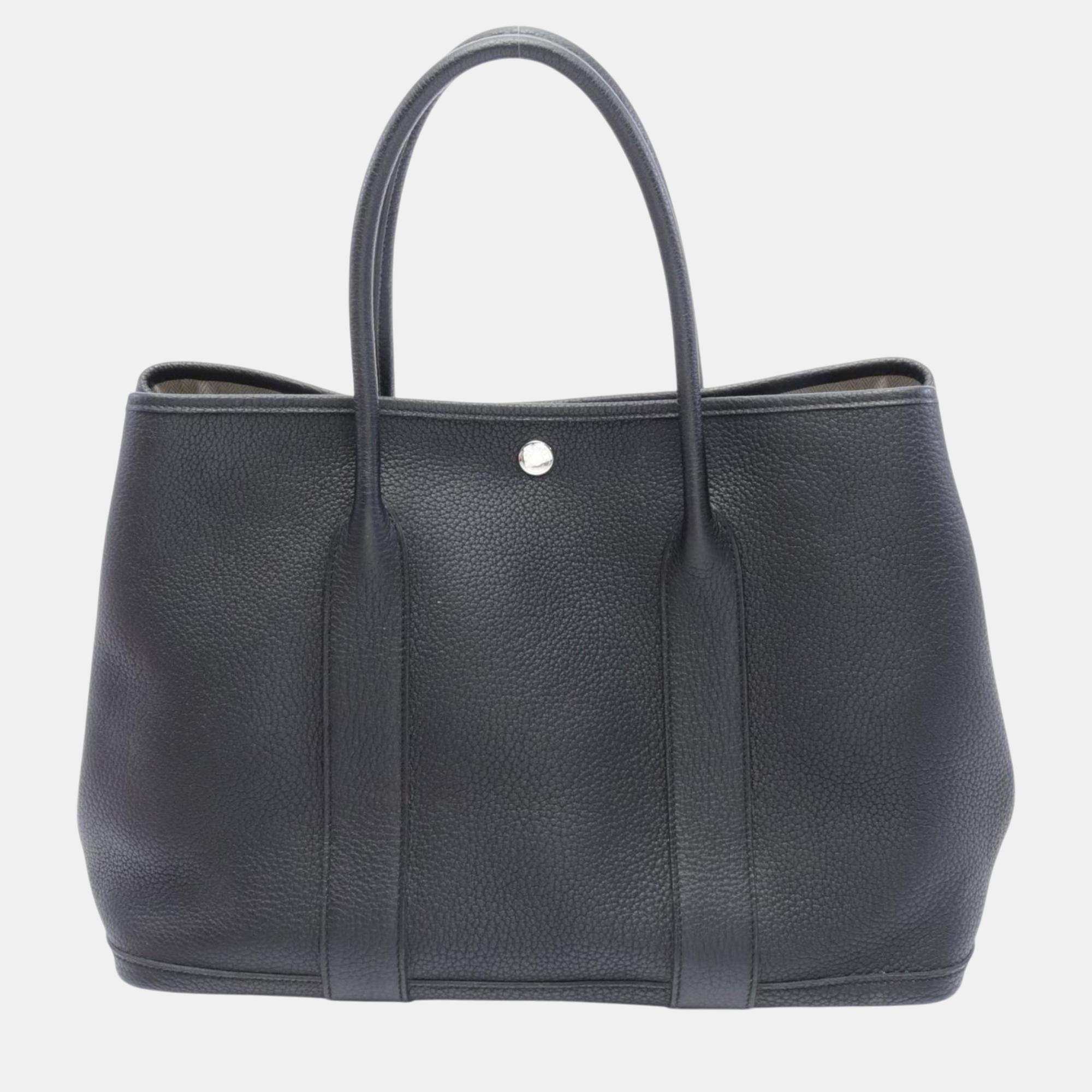 

Hermes Negonda Black Garden PM Tote Bag