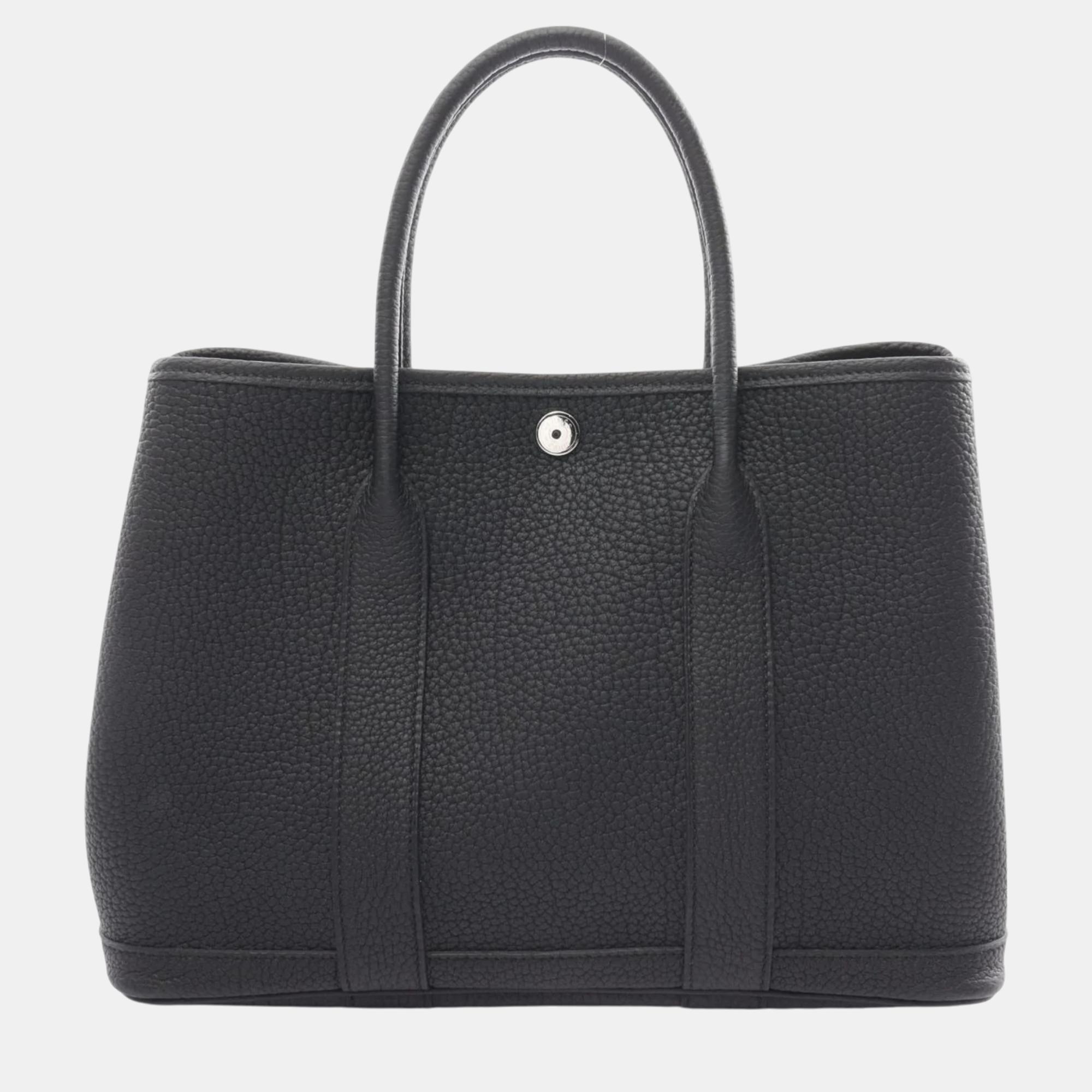 

Hermes Black Negonda Garden TPM Handbag