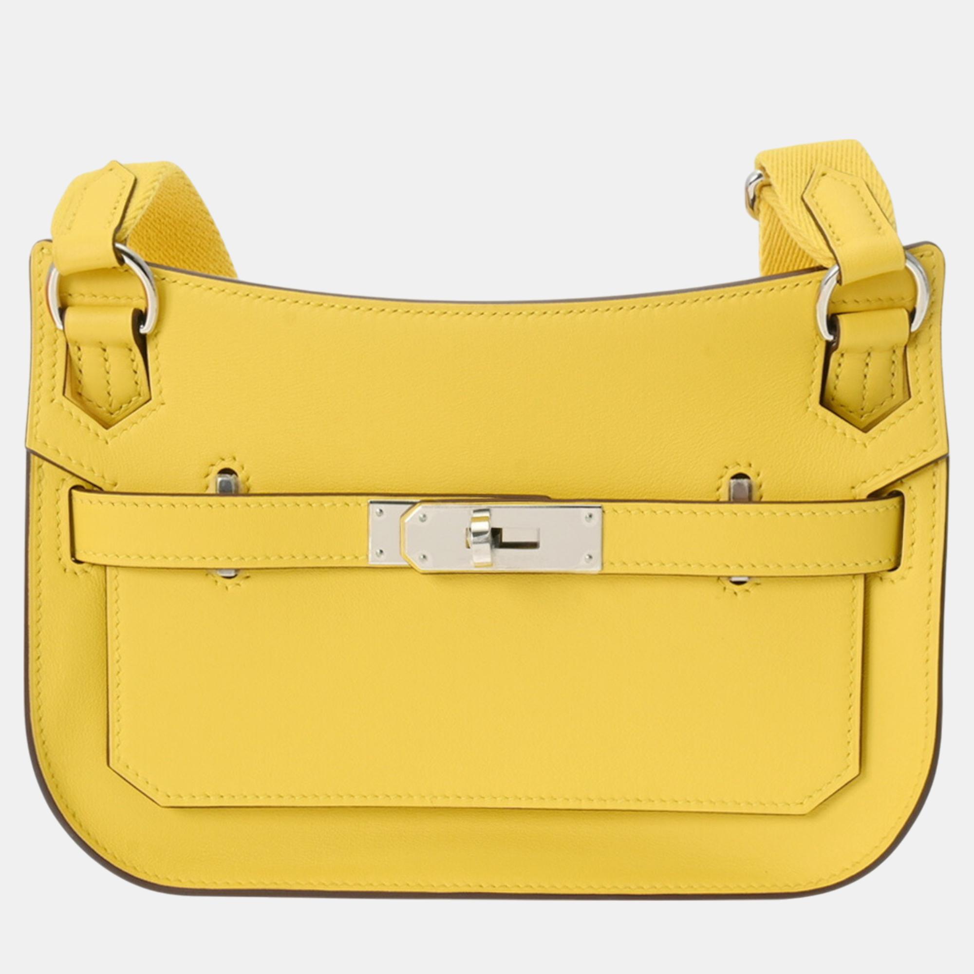 

Hermes Jaune-Naples Swift leather Gypsiere shoulder bag, Yellow