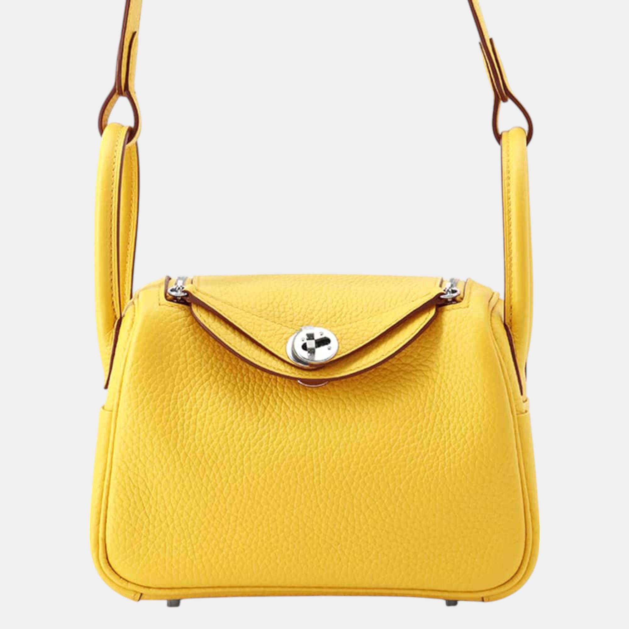 

Hermes Sun Taurillon Clemence Evelyne Size Mini, Yellow