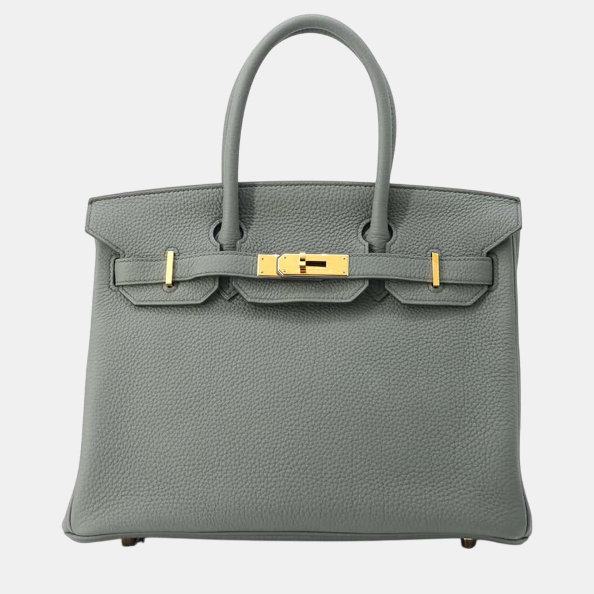 

Hermes Vert Amand Togo Leather Birkin Bag Size, Grey