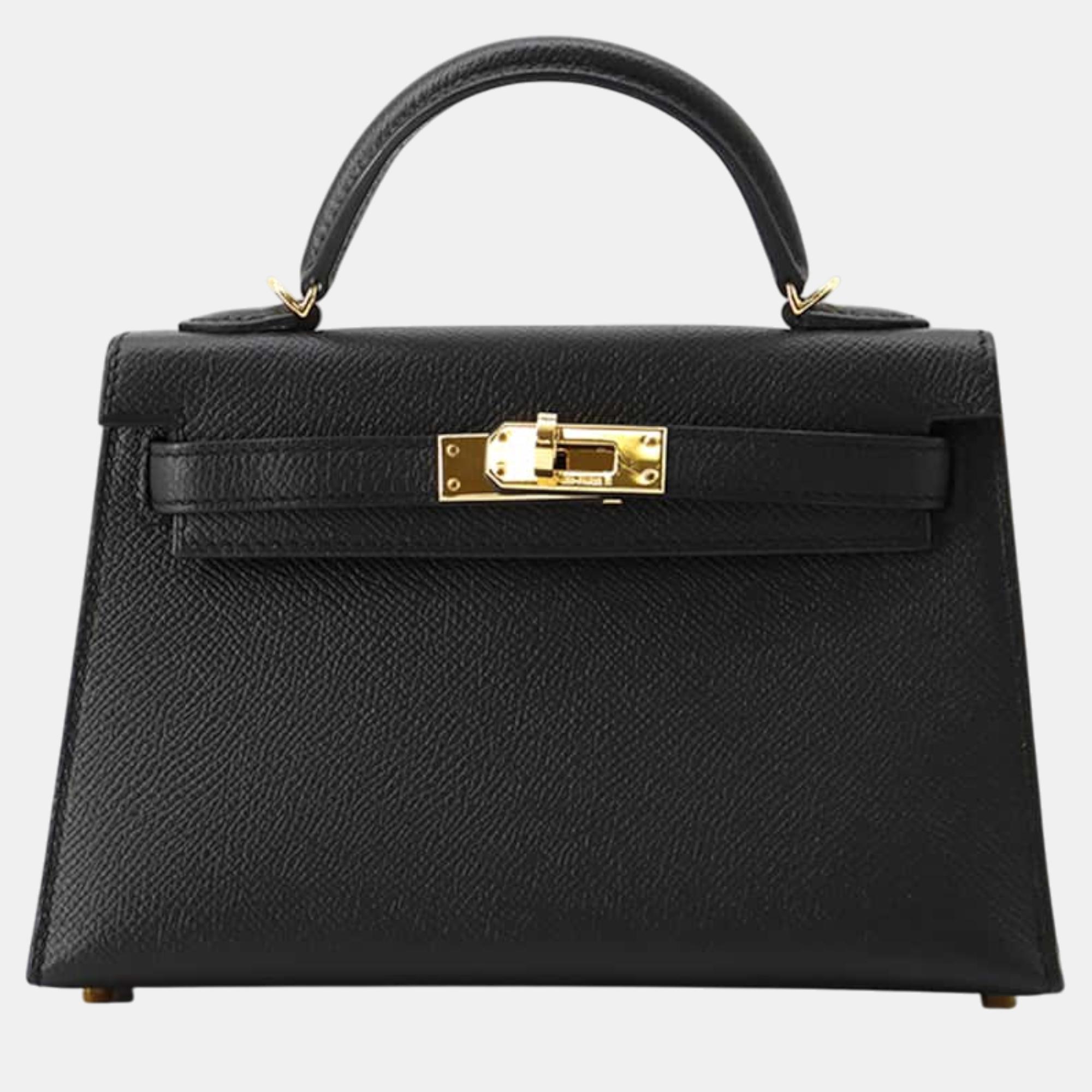 

Hermes Black Epsom Mini Kelly Do