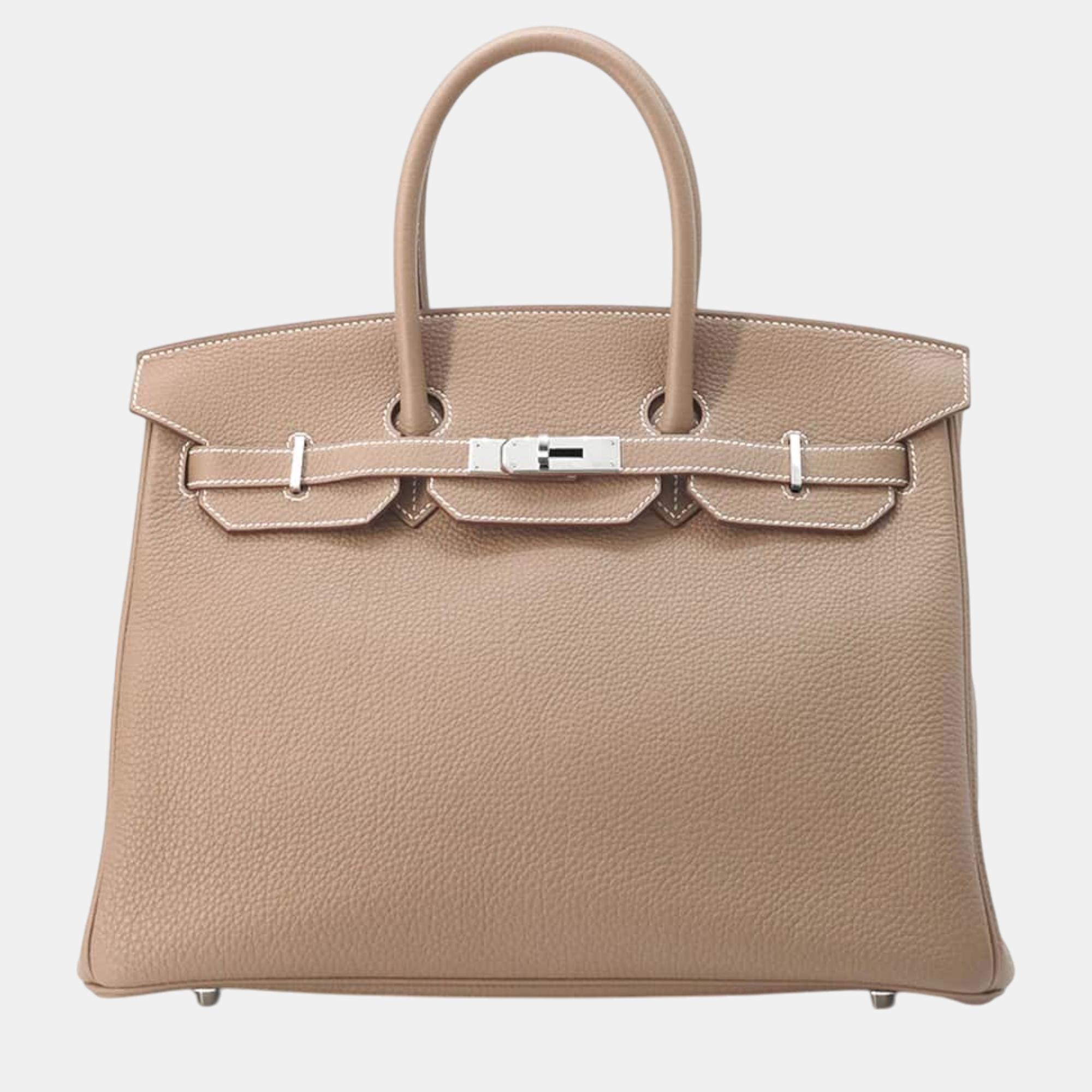 

Hermes Birkin Etoupe Togo Leather Size, Brown