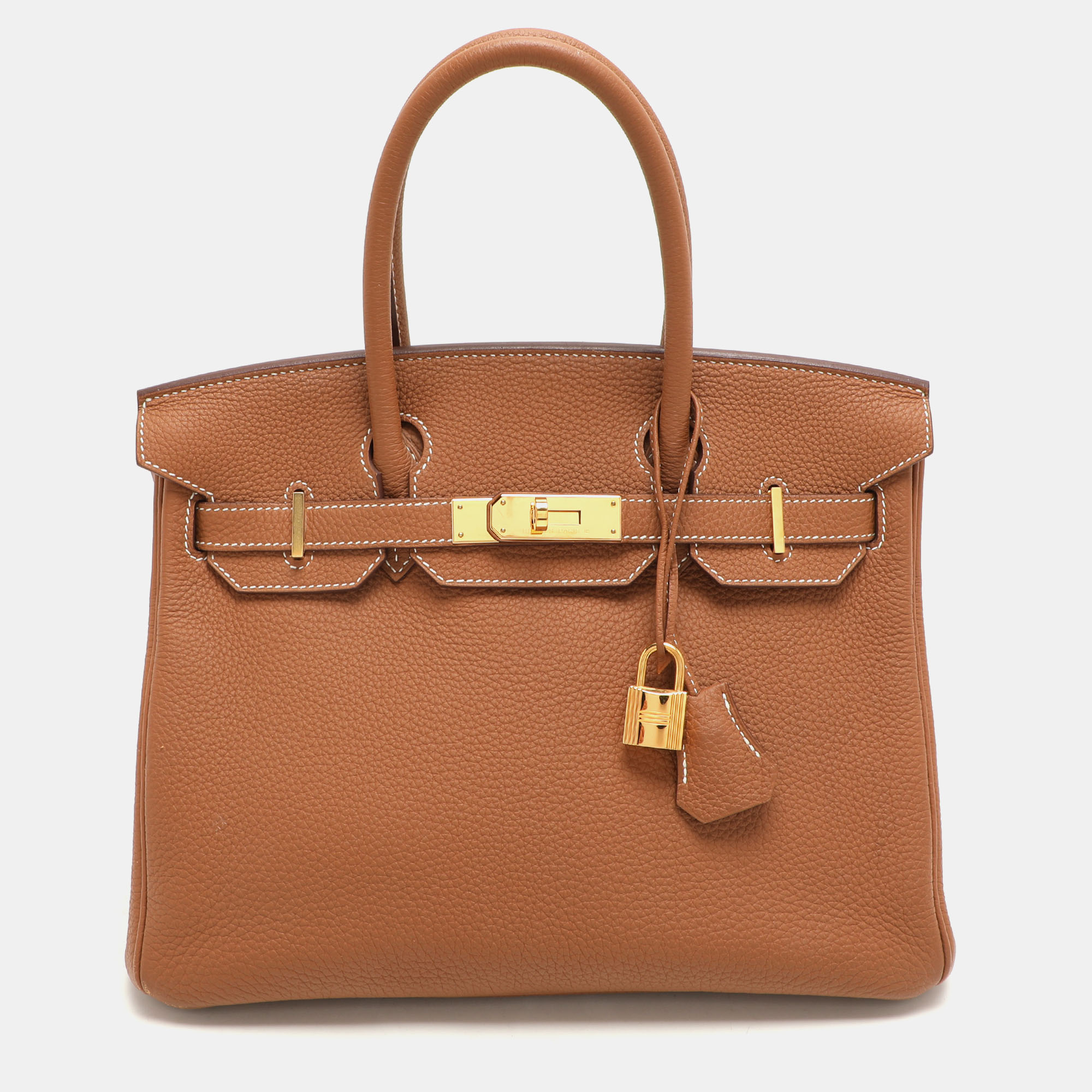 

Hermès Gold Togo Leather Gold Finish Birkin 30 Bag, Brown