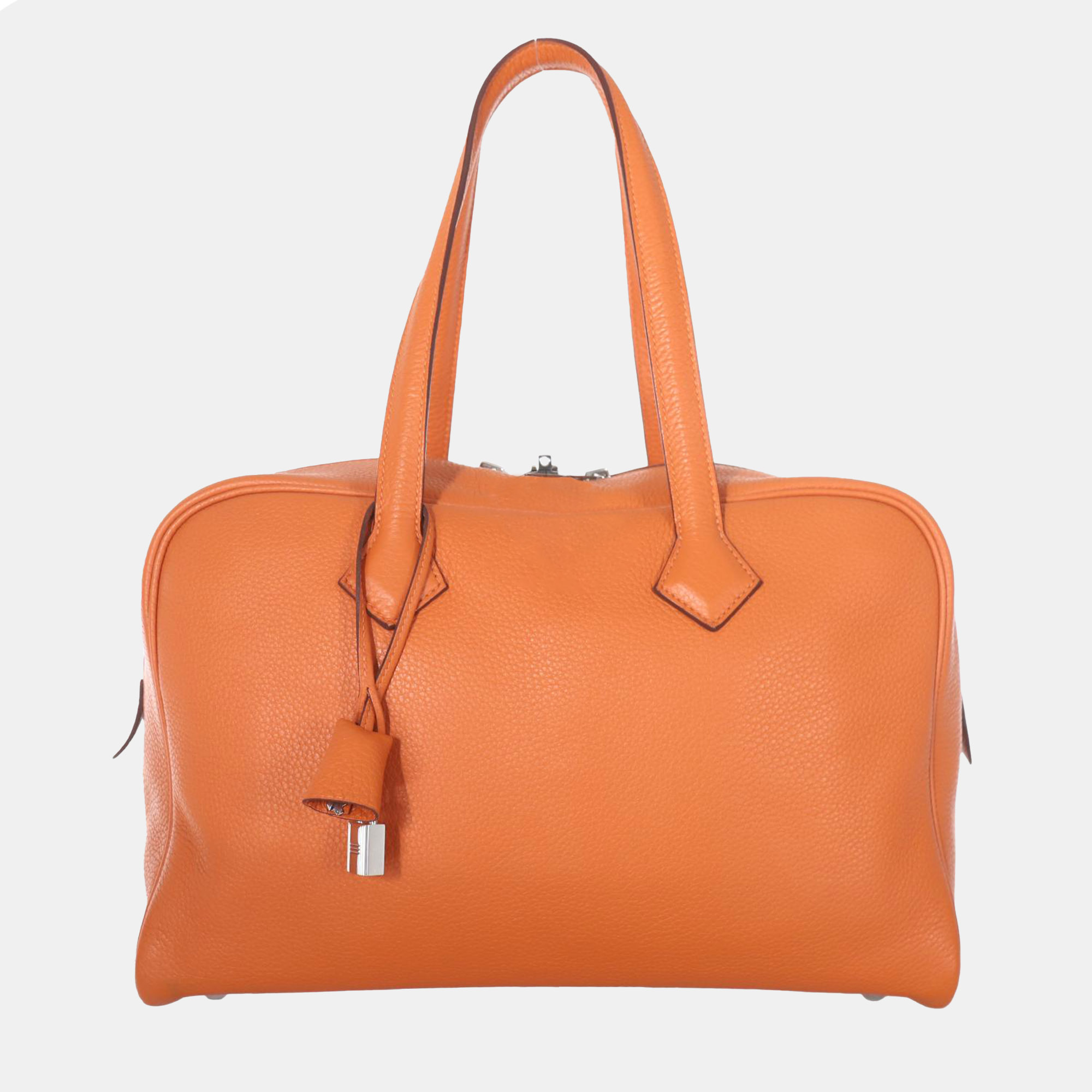 

Hermes Leather Victoria II 35 Bag, Orange