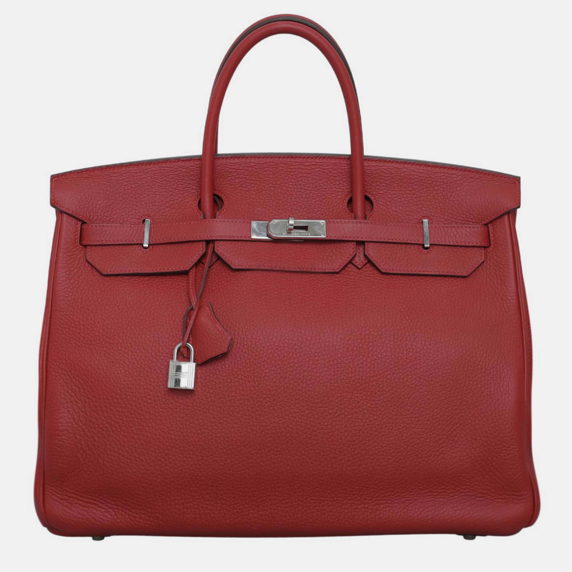 

Hermes Birkin 40 Bag, Red