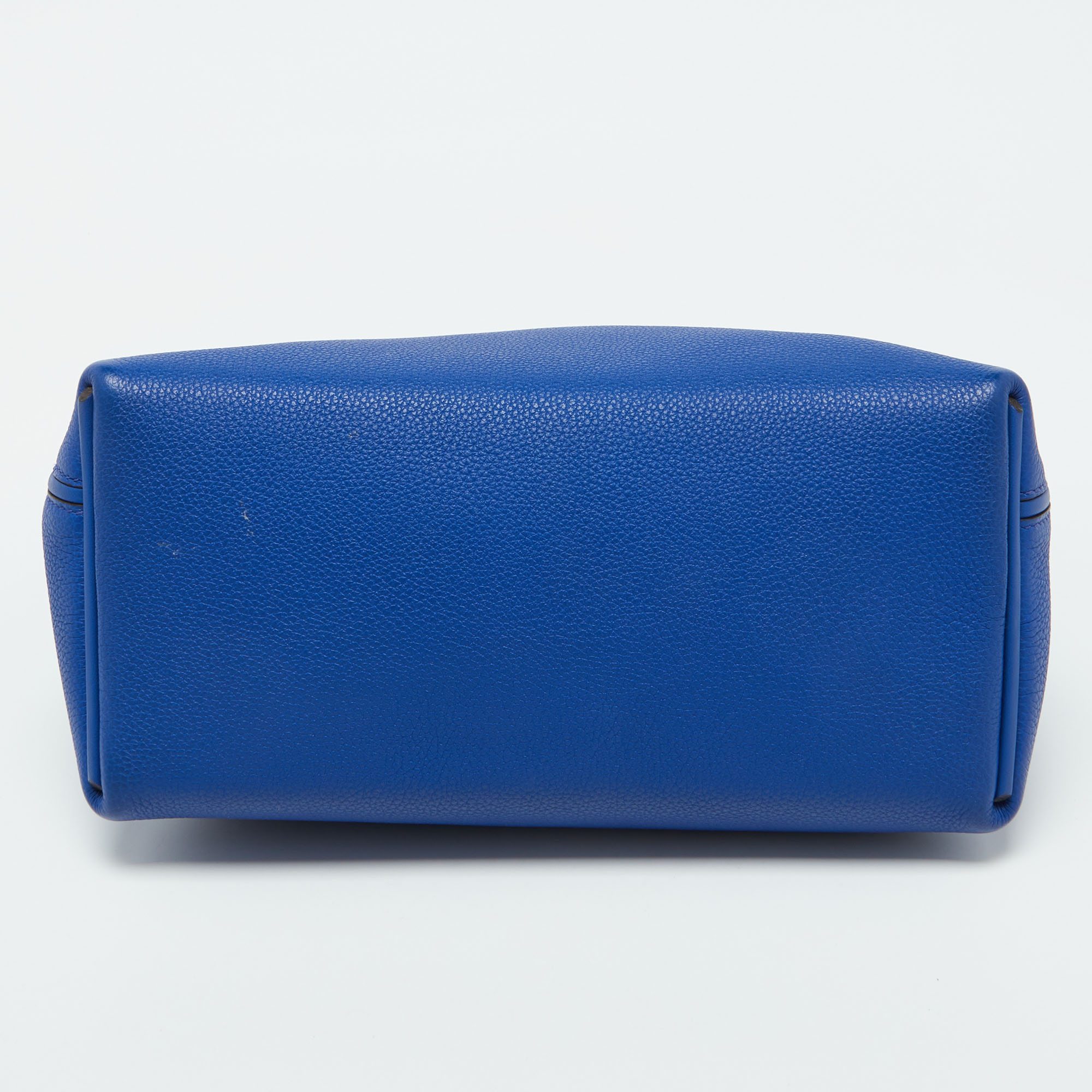 Hermes Blue Royal/Tabac Camel/Fauve Evercolor and Swift Leather Gold Finish 24/24 29 Bag 