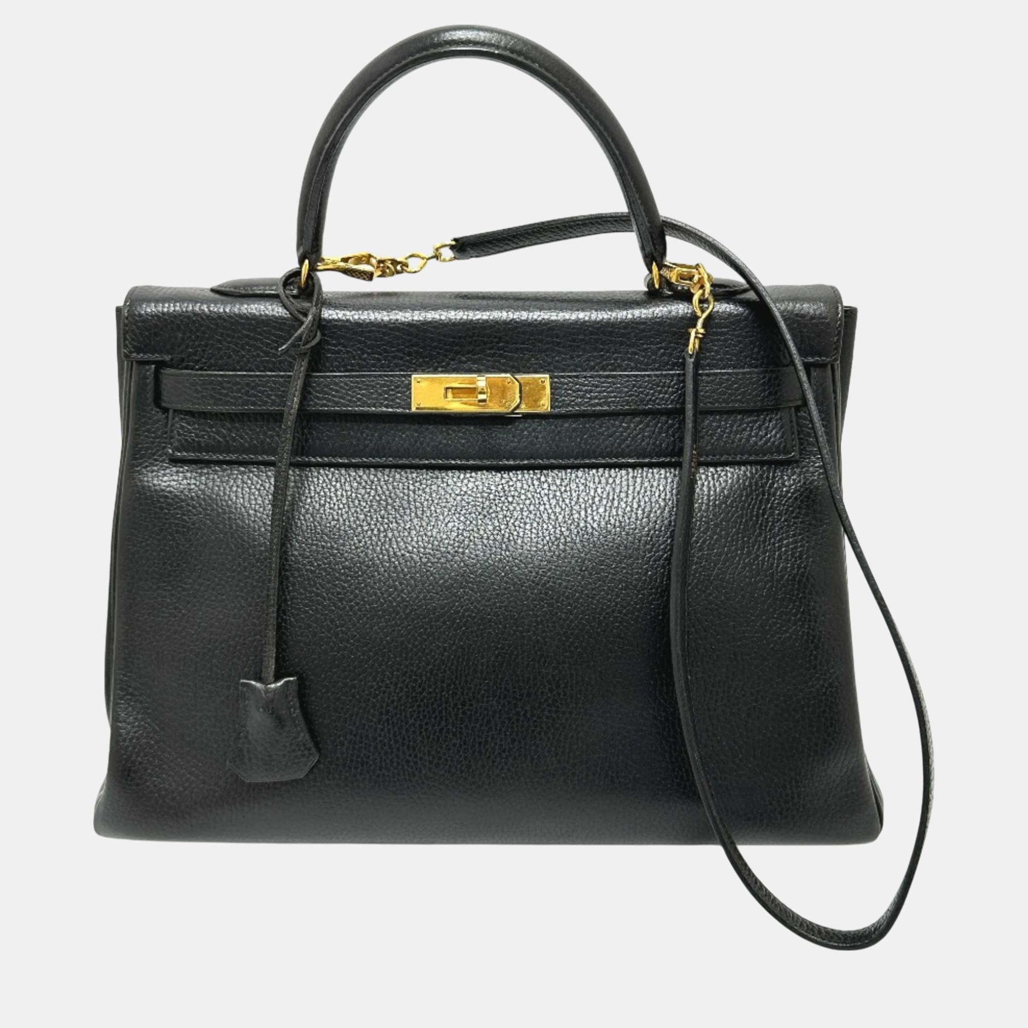 

Hermes Ardennes Black Kelly 35 Handbag