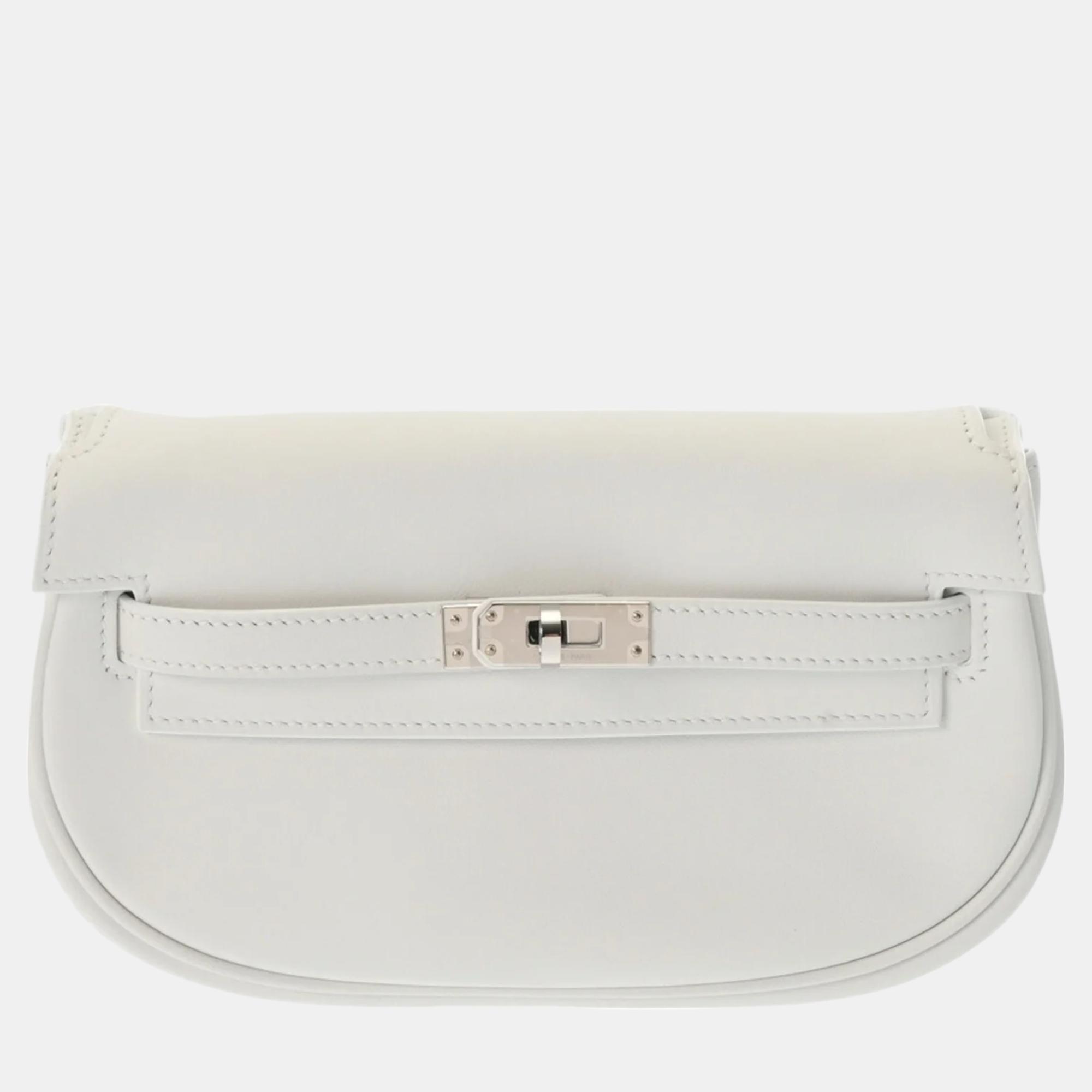 

Hermes New White Swift Leather Kelly Move Shoulder Bag