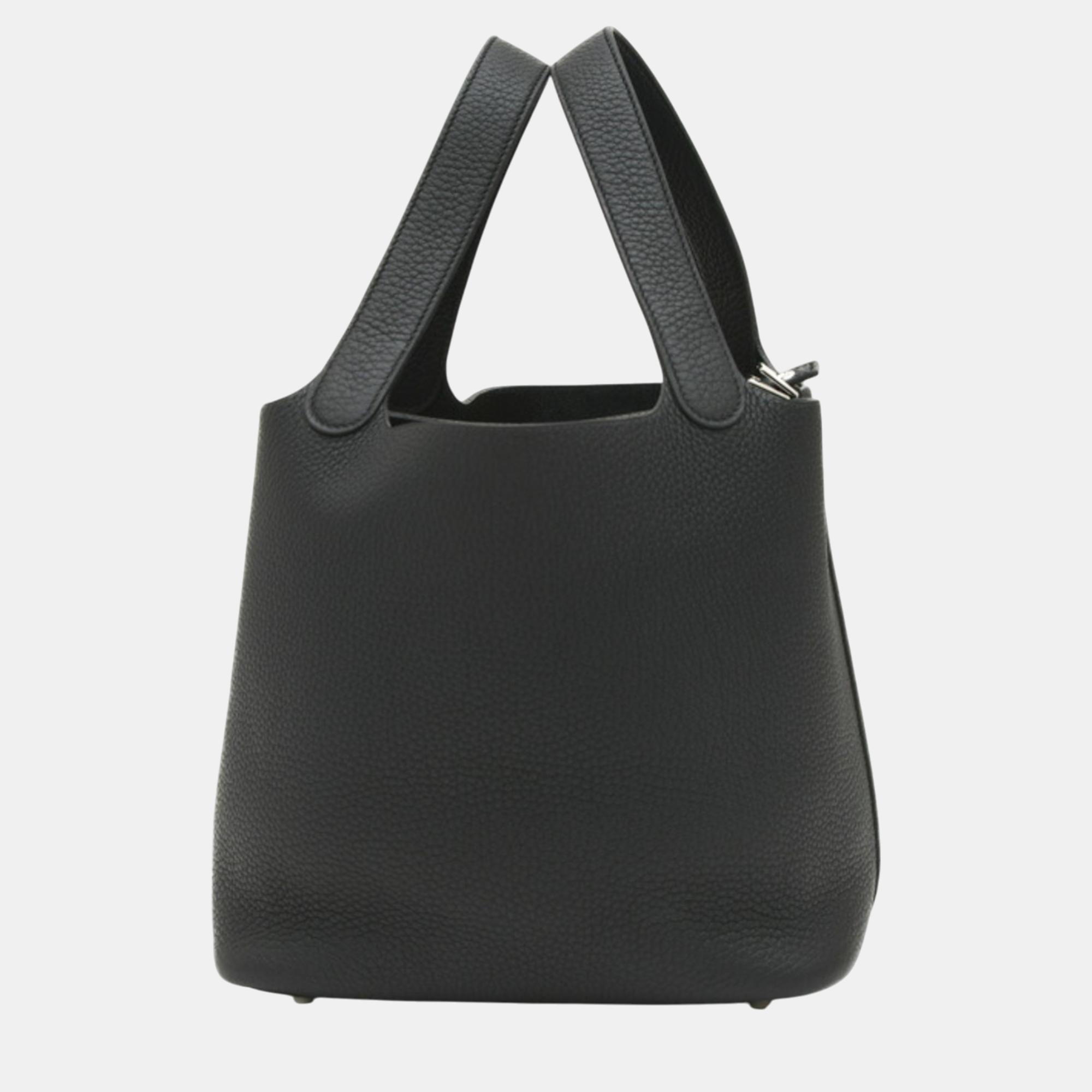 

Hermes Black Picotin Lock MM 22 Handbag